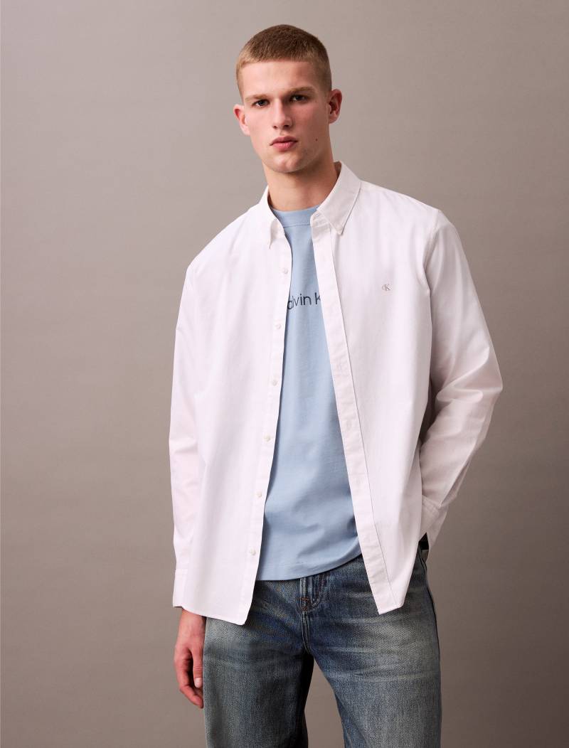 Calvin Klein Jeans Langarmhemd »LS SOLID OXFORD CLASSIC SHIRT«, Mit Rundhalsausschnitt von Calvin Klein Jeans