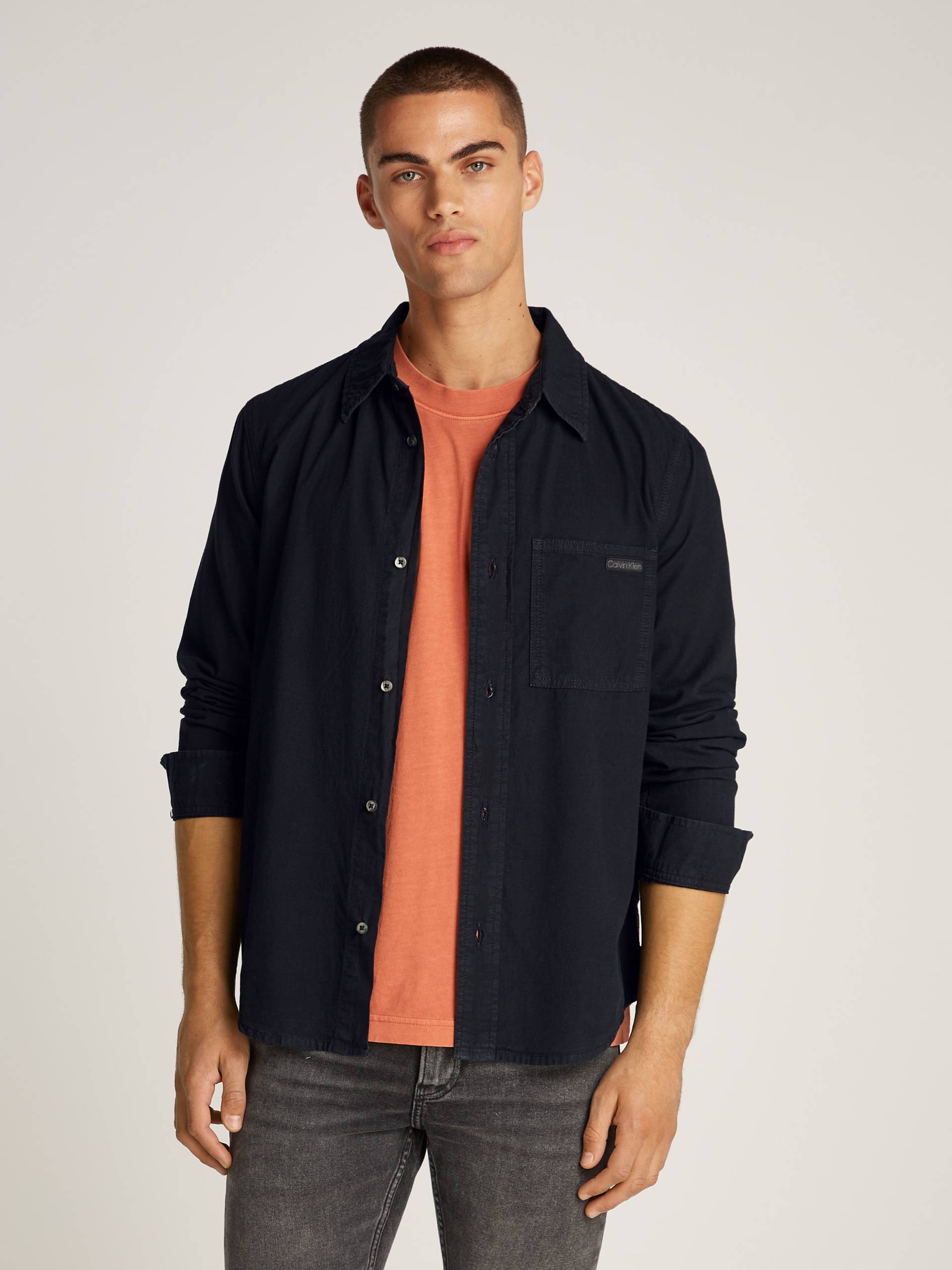 Calvin Klein Jeans Langarmhemd »REGULAR CHAMBRAY SHIRT«, Logodruck, Brusttasche Calvin Klein Jeans Langarmhemd »REGULAR CHAMBRAY SHIRT«, Logodruck, Brusttasche von Calvin Klein Jeans