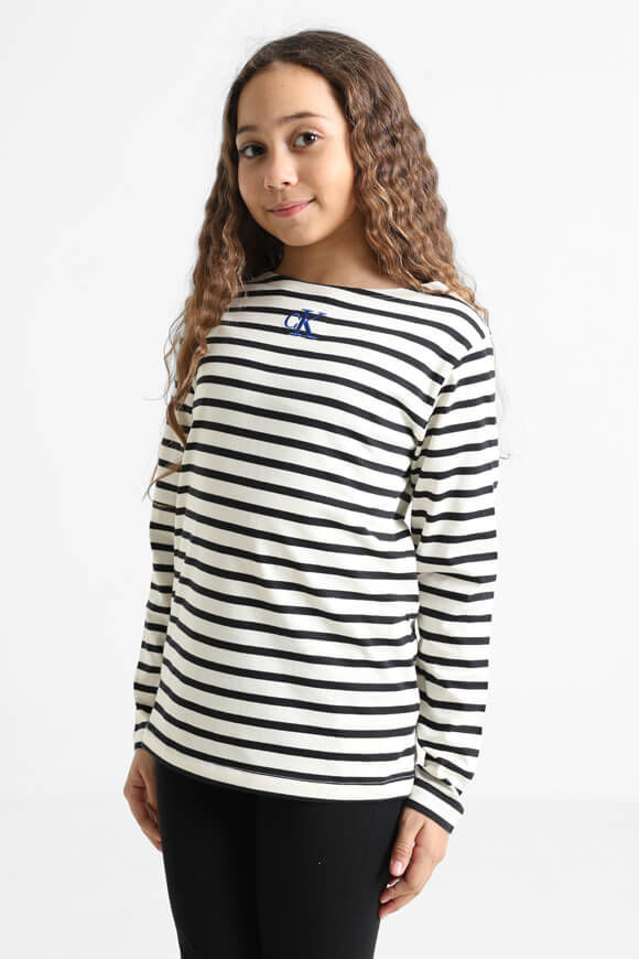 Calvin Klein Jeans Langarmshirt | Offwhite + Black | Mädchen | 10 Calvin Klein Jeans Langarmshirt | Offwhite + Black | Mädchen | 10 von Calvin Klein Jeans