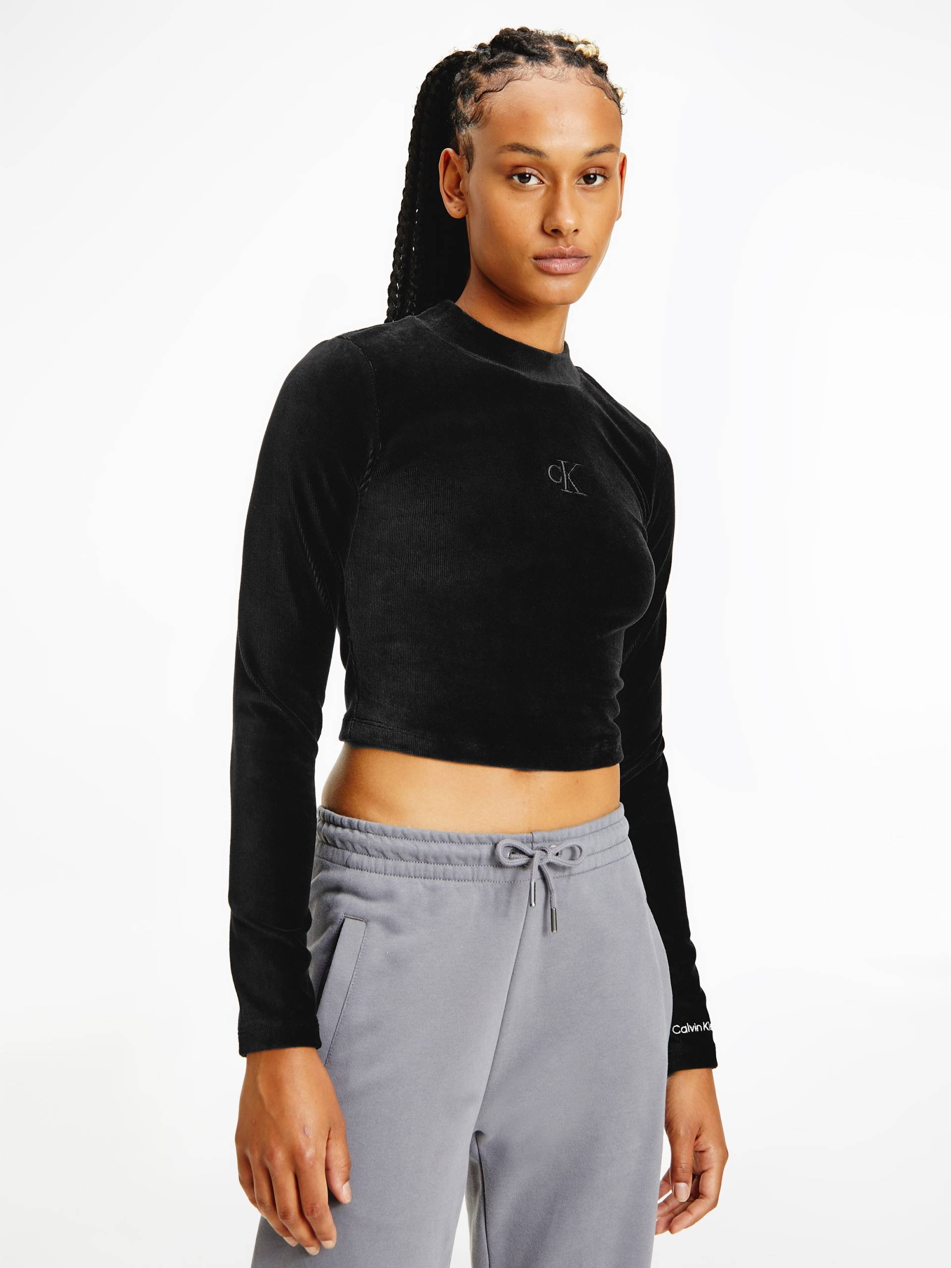 Calvin Klein Jeans Langarmshirt »VELVET RIB LONG SLEEVE TOP« von Calvin Klein Jeans