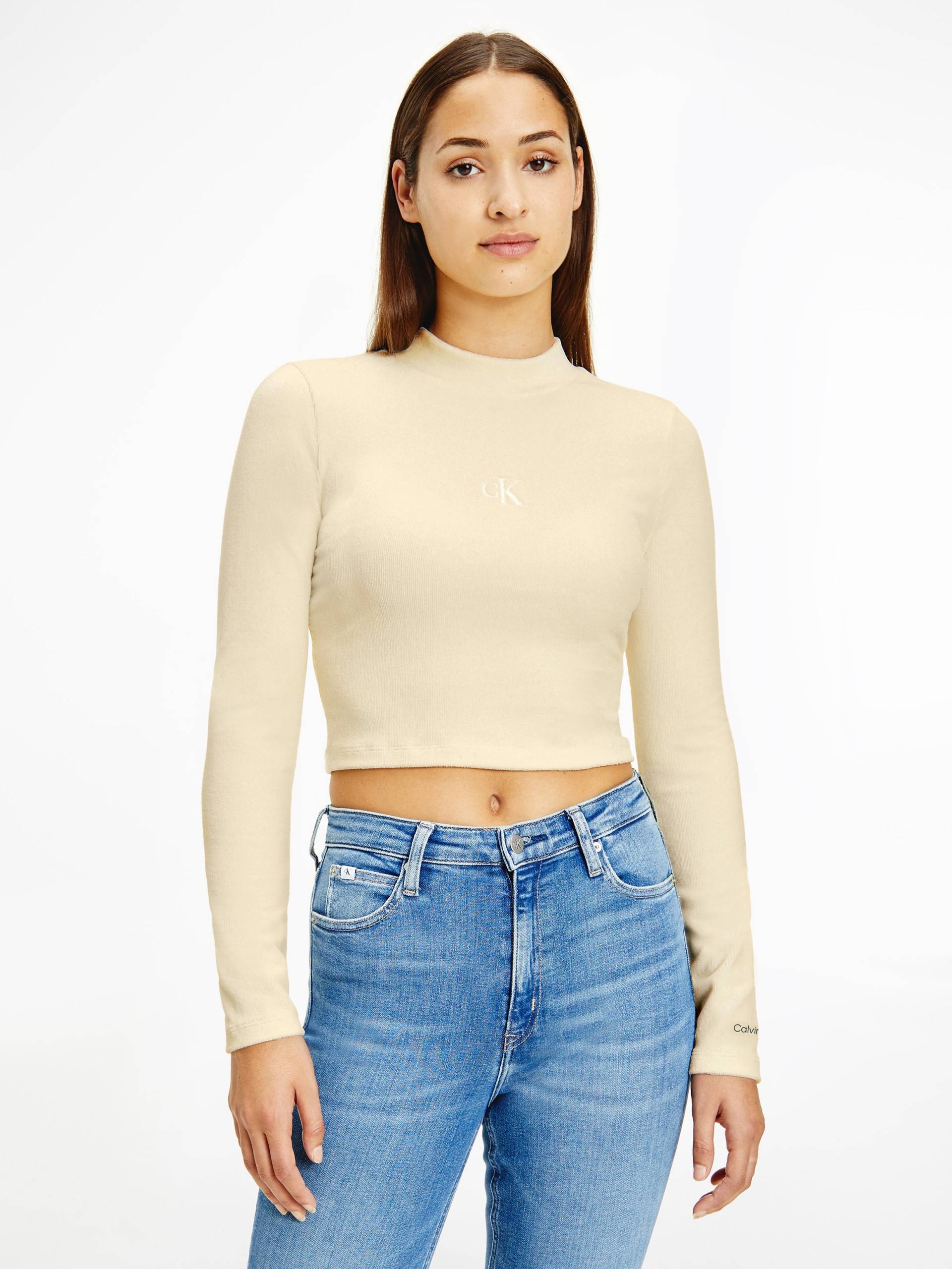 Calvin Klein Jeans Langarmshirt »VELVET RIB LONG SLEEVE TOP« von Calvin Klein Jeans