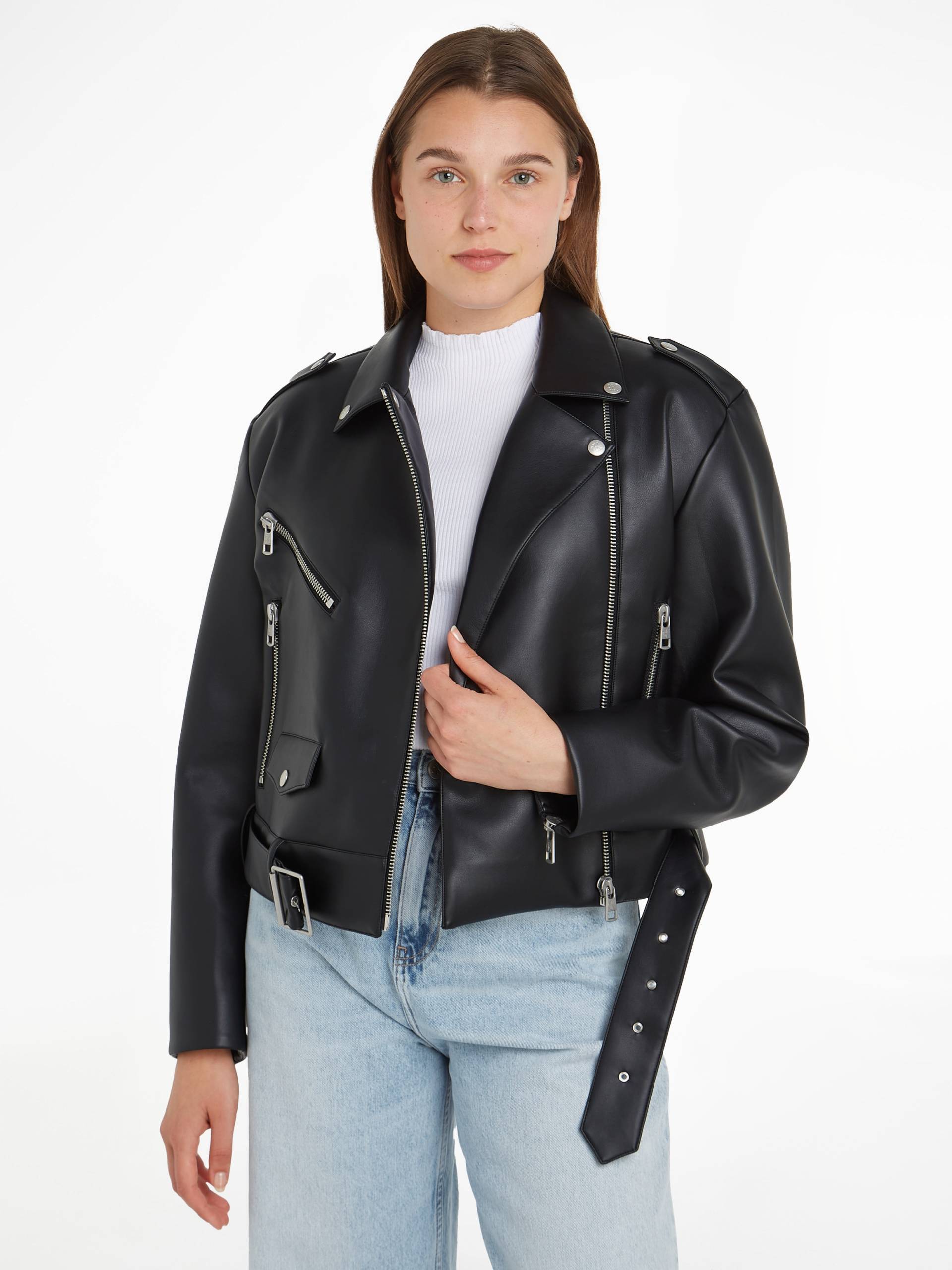 Calvin Klein Jeans Lederjacke »CLASSIC FAUX LEATHER BIKER« von Calvin Klein Jeans