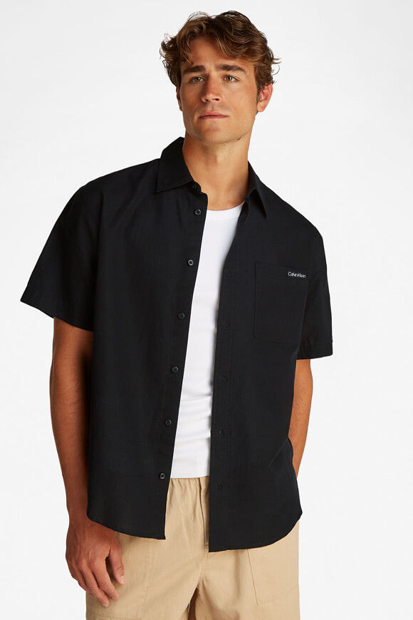 Calvin Klein Jeans Leinenhemd | Black | Herren  | M von Calvin Klein Jeans