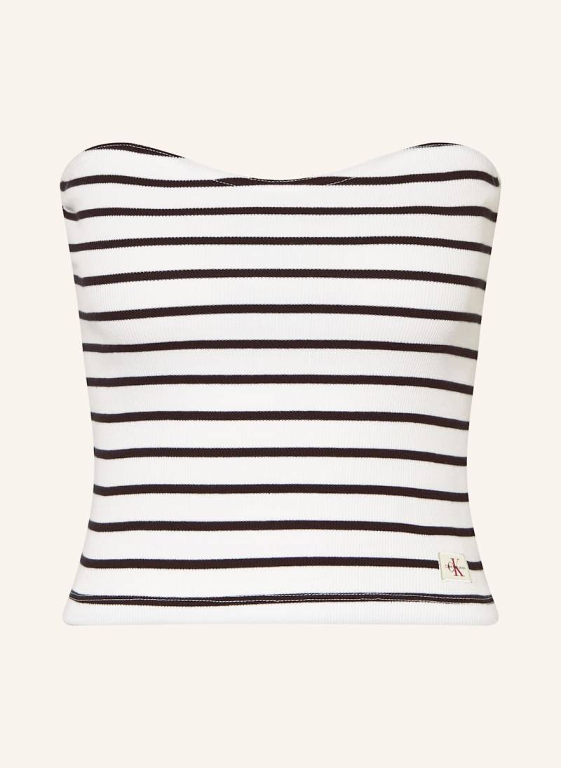 Calvin Klein Jeans Off-Shoulder-Top weiss von Calvin Klein Jeans