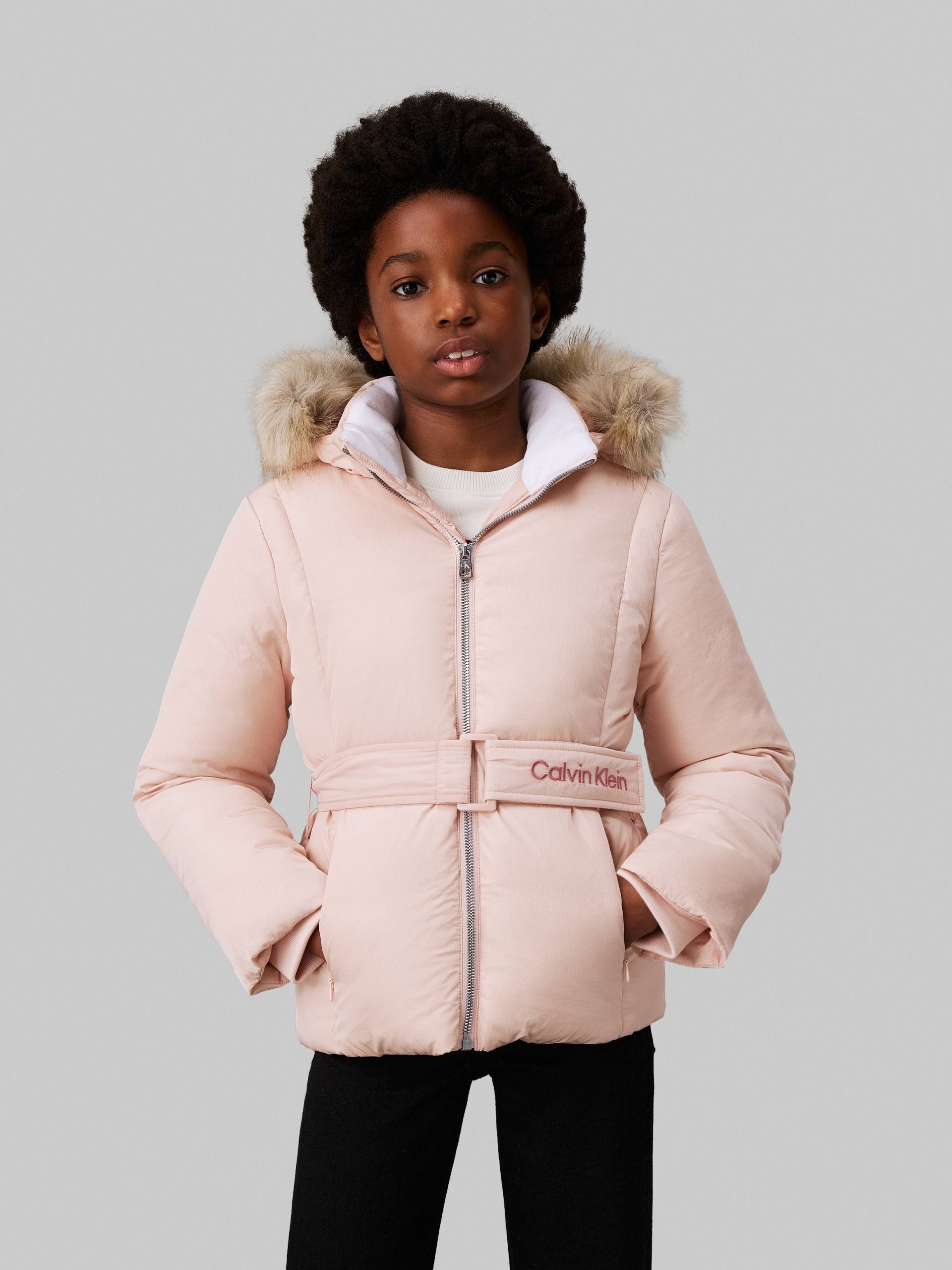 Calvin Klein Jeans Outdoorjacke »Classic Belted Fur Jacket«, mit Kapuze, für Kinder bis 16 Jahre und mit Logoschriftzug Calvin Klein Jeans Outdoorjacke »Classic Belted Fur Jacket«, mit Kapuze, für Kinder bis 16 Jahre und mit Logoschriftzug von Calvin Klein Jeans