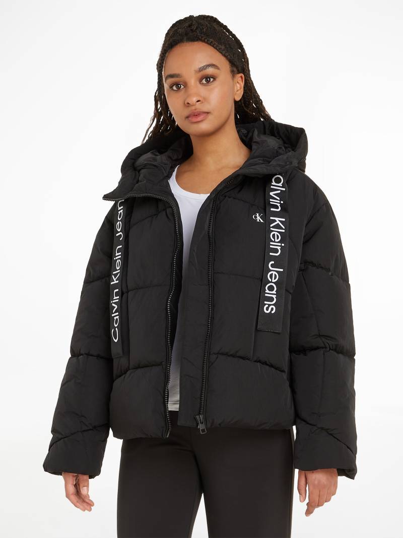 Calvin Klein Jeans Outdoorjacke »LOGO DRAWSTRING SHORT PUFFER«, mit Kapuze von Calvin Klein Jeans