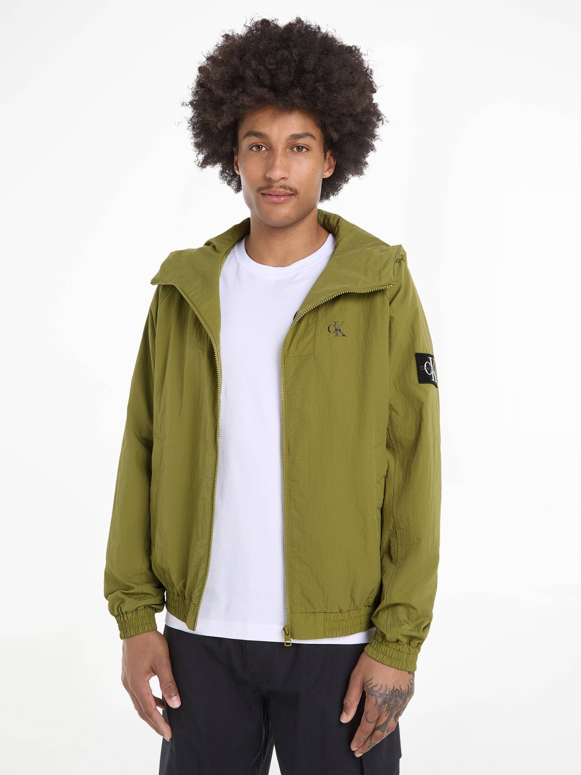 Calvin Klein Jeans Outdoorjacke »UNPADDED HOODED HARRINGTON«, mit Kapuze von Calvin Klein Jeans