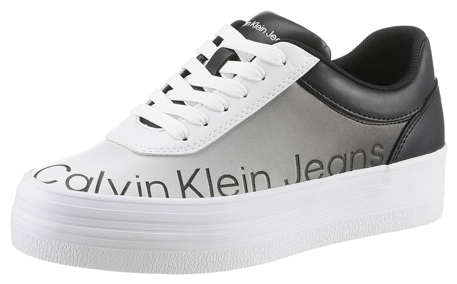 Calvin Klein Jeans Plateausneaker »BOLD VULC FLATF LOW LTH IN SAT« von Calvin Klein Jeans