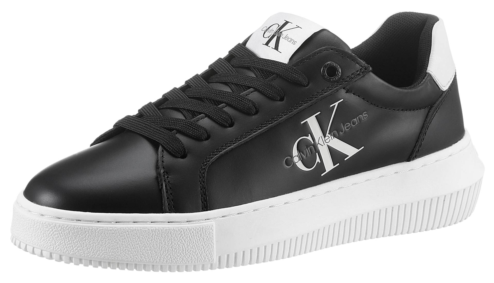Calvin Klein Jeans Plateausneaker »CHUNKY CUPSOLE MONO LTH WN«, Freizeitschuh, Halbschuh, Schnürschuh mit CK-Schriftzug an der Seite Calvin Klein Jeans Plateausneaker »CHUNKY CUPSOLE MONO LTH WN«, Freizeitschuh, Halbschuh, Schnürschuh mit CK-Schriftzug an der Seite von Calvin Klein Jeans