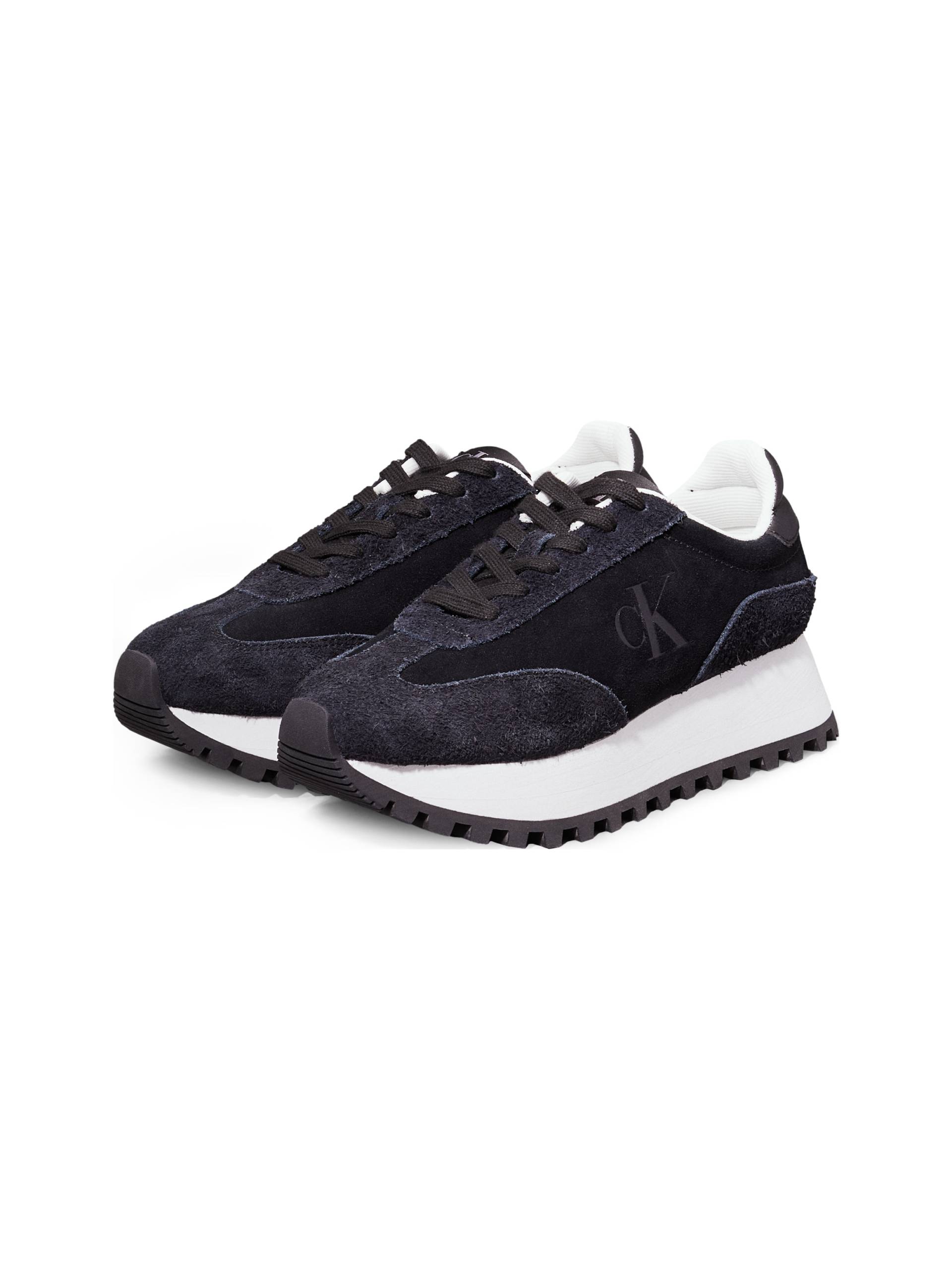 Calvin Klein Jeans Plateausneaker »RUNNER LACEUP ML SUEDE«, Freitzeitschuh, Schnürschuh, Halbschuh mit seitlichem CK-Logo von Calvin Klein Jeans