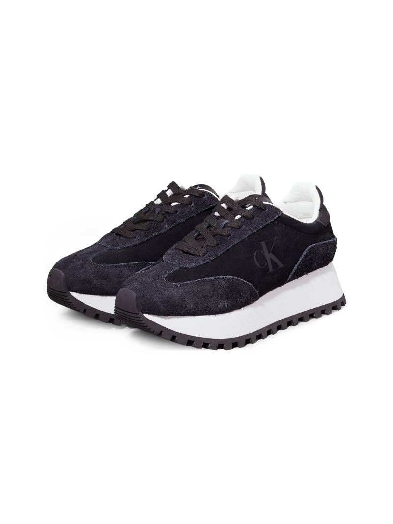 Calvin Klein Jeans Plateausneaker »RUNNER LACEUP ML SUEDE«, Freitzeitschuh, Schnürschuh, Halbschuh mit seitlichem CK-Logo von Calvin Klein Jeans