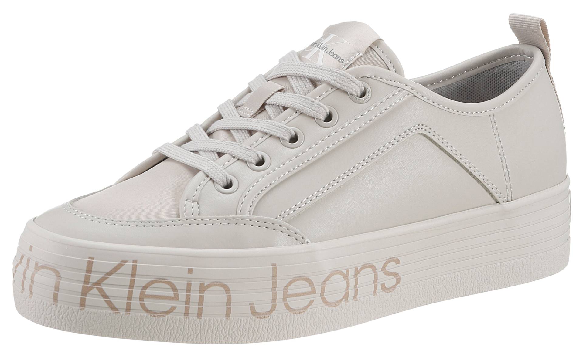 Calvin Klein Jeans Plateausneaker »VULC FLATF LOW WRAP AROUND LOGO«, mit Logoschriftzug, Freizeitschuh, Halbschuh, Schnürschuh von Calvin Klein Jeans