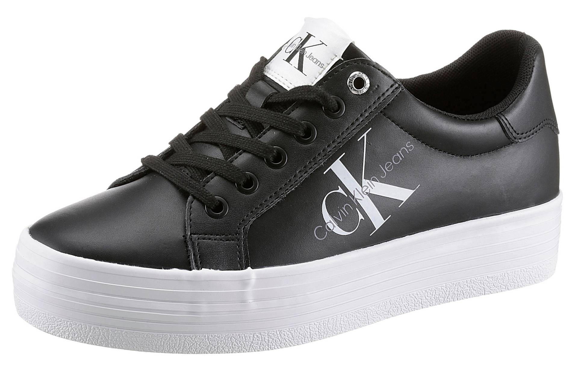 Calvin Klein Jeans Plateausneaker »VULC FLATFORM LACEUP LOW LTH«, weicher Schaftrandpolsterung, Freizeitschuh, Halbschuh, Schnürschuh Calvin Klein Jeans Plateausneaker »VULC FLATFORM LACEUP LOW LTH«, weicher Schaftrandpolsterung, Freizeitschuh, Halbschuh, Schnürschuh von Calvin Klein Jeans