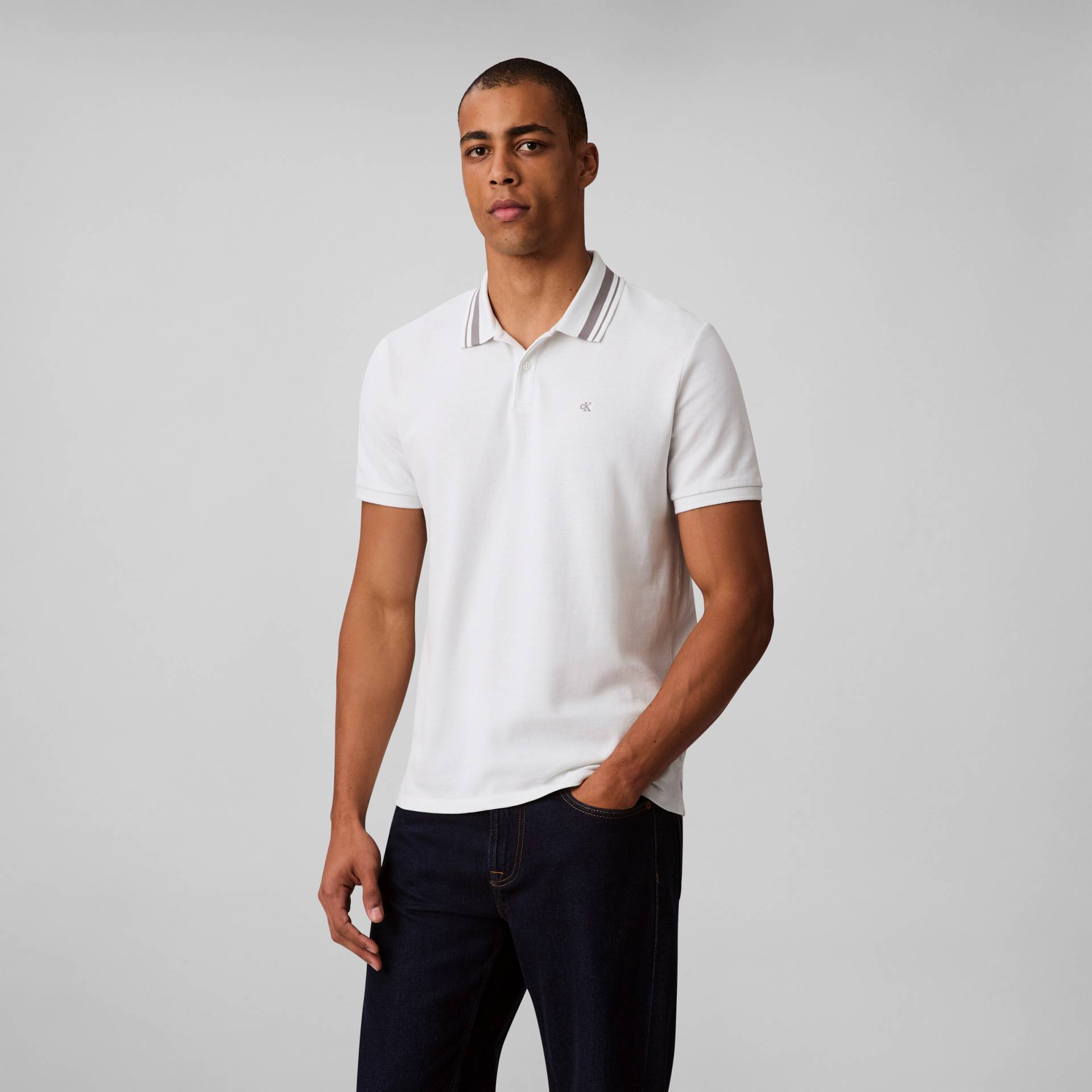 Calvin Klein Jeans Poloshirt »SS CSL PQ CLSSC TPPD«, Mit Rundhalsausschnitt Calvin Klein Jeans Poloshirt »SS CSL PQ CLSSC TPPD«, Mit Rundhalsausschnitt von Calvin Klein Jeans
