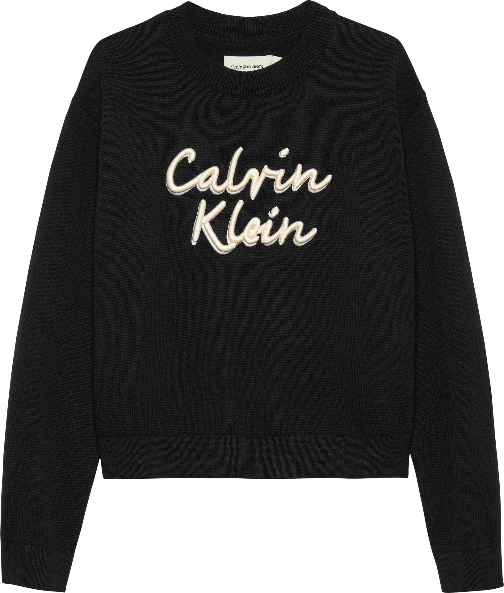 Calvin Klein Jeans Rundhalspullover »LOGO METALLIC INTERSIA«, für Kinder bis 16 Jahre, grosse Stickerei Calvin Klein Jeans Rundhalspullover »LOGO METALLIC INTERSIA«, für Kinder bis 16 Jahre, grosse Stickerei von Calvin Klein Jeans