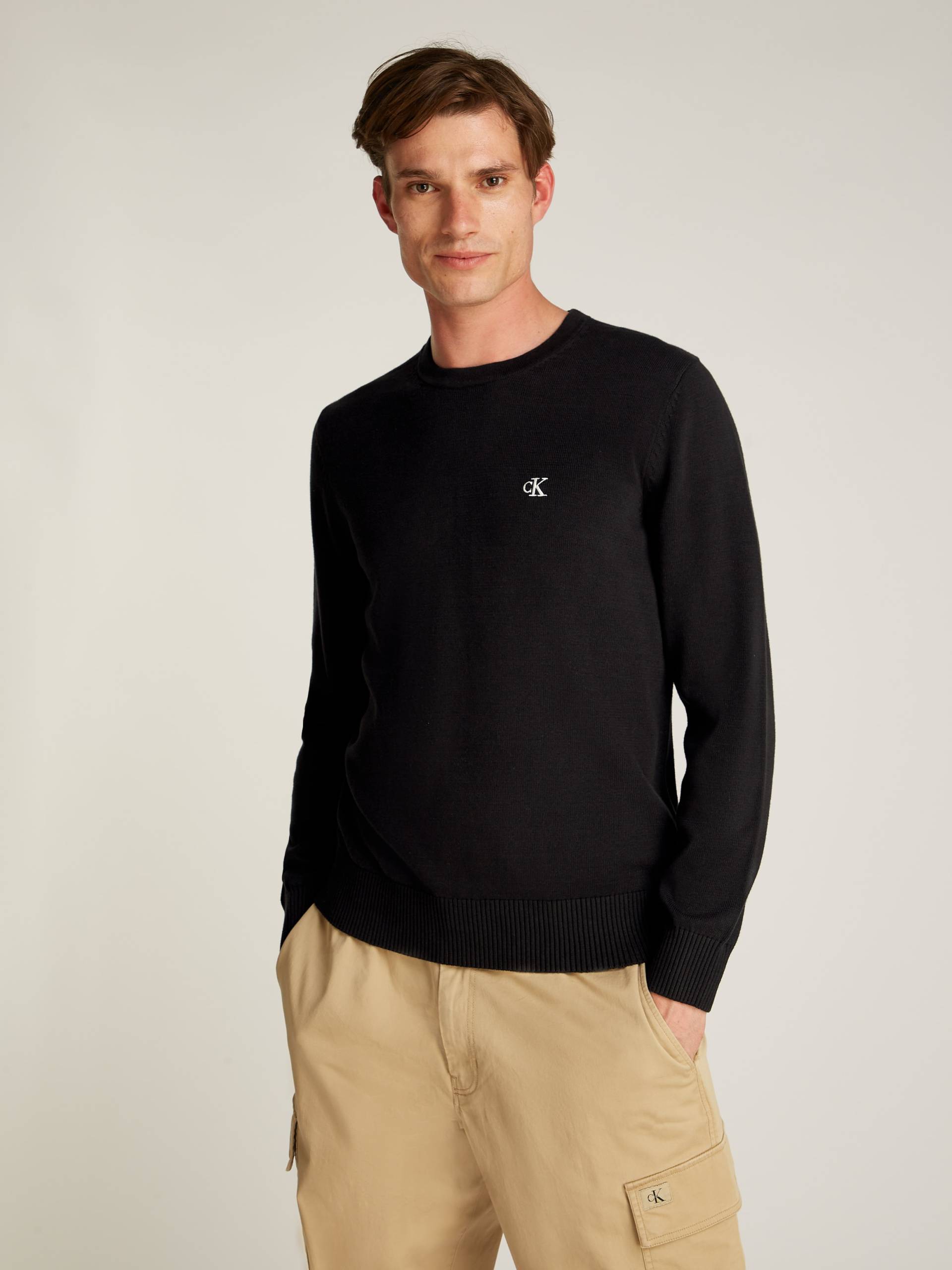Calvin Klein Jeans Rundhalspullover »MODERN CREW NECK SWEATER«, Logodruck, Rundhals Calvin Klein Jeans Rundhalspullover »MODERN CREW NECK SWEATER«, Logodruck, Rundhals von Calvin Klein Jeans