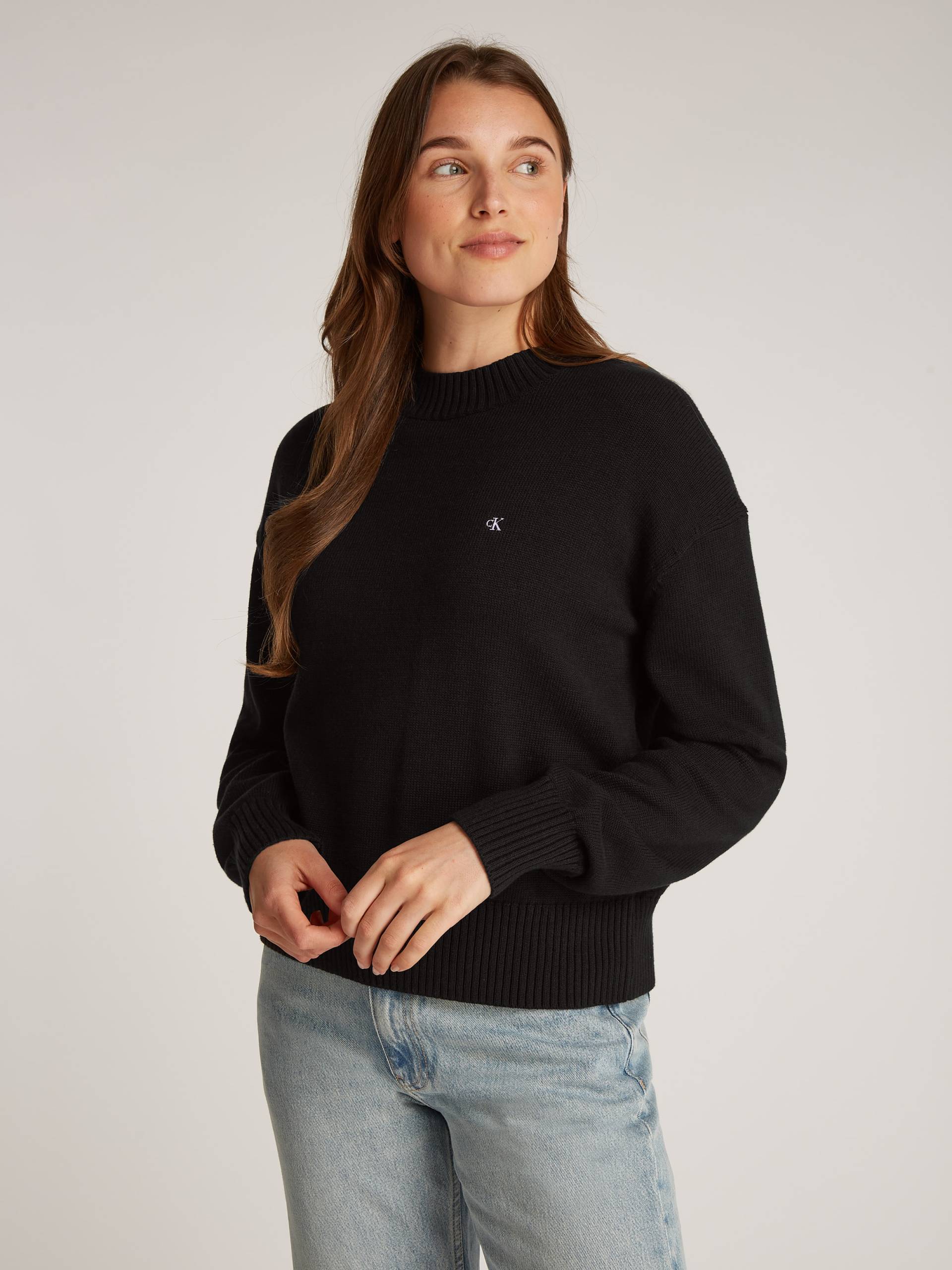 Calvin Klein Jeans Rundhalspullover »MONOGRAM EMBRO CREWNECK SWEATER«, mit Logostickerei Calvin Klein Jeans Rundhalspullover »MONOGRAM EMBRO CREWNECK SWEATER«, mit Logostickerei von Calvin Klein Jeans