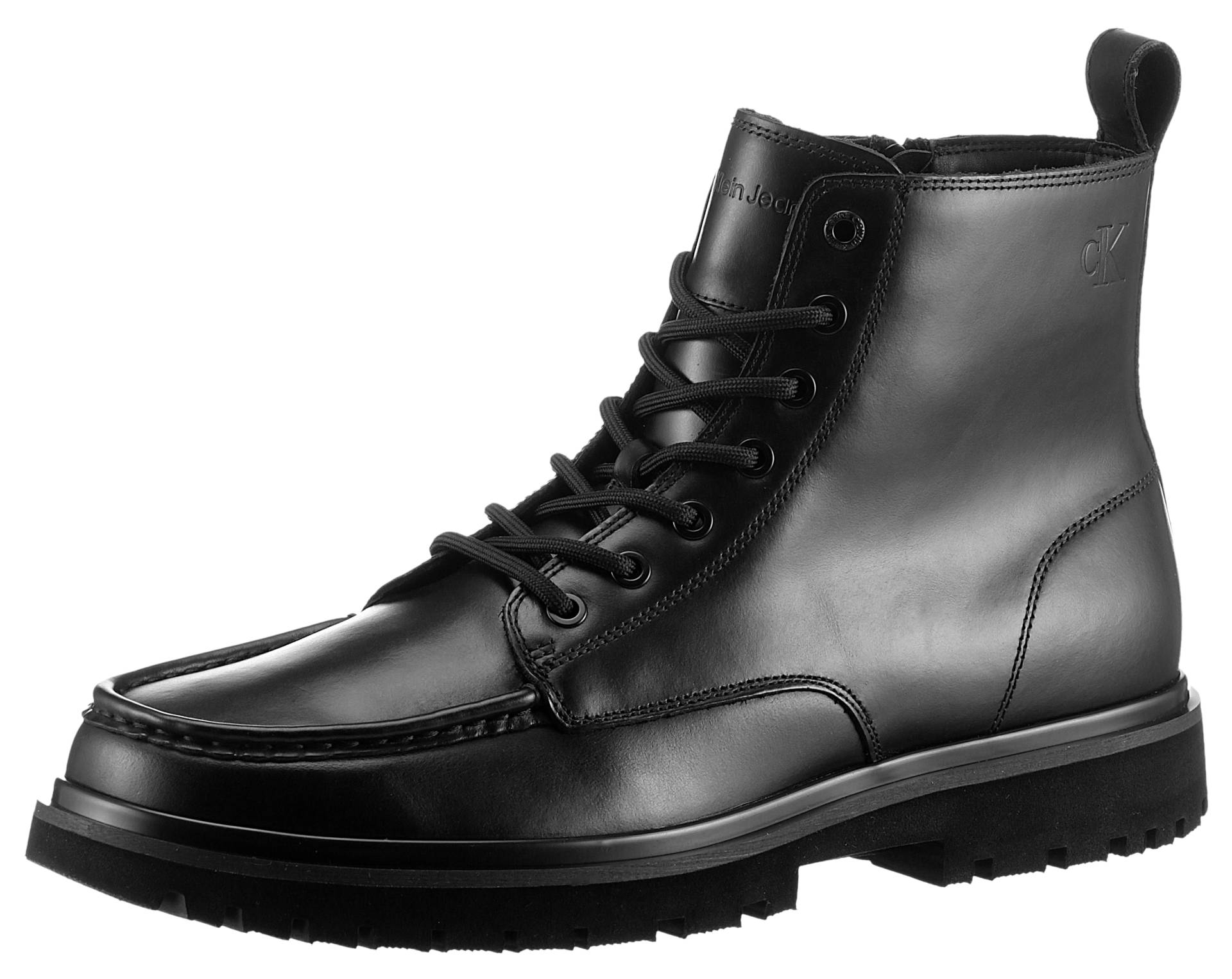 Calvin Klein Jeans Schnürboots »EVA BOOT MID LACEUP UNFORM DRESS«, Plateaustiefelette, Herbstboots mit Anziehlasche Calvin Klein Jeans Schnürboots »EVA BOOT MID LACEUP UNFORM DRESS«, Plateaustiefelette, Herbstboots mit Anziehlasche von Calvin Klein Jeans