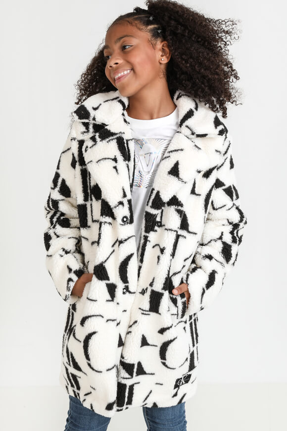 Calvin Klein Jeans Sherpa Mantel | Ivory | Mädchen  | 16 von Calvin Klein Jeans