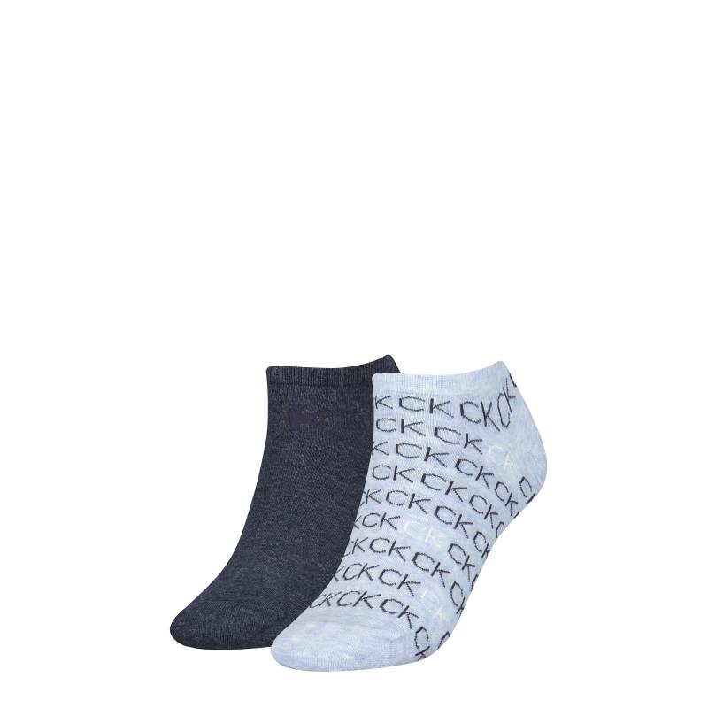 Calvin Klein Jeans Sneakersocken »CK WOMEN SNEAKER 2P ALL OVER LOGO«, (2 Paar), Flache Zehennaht von Calvin Klein Jeans