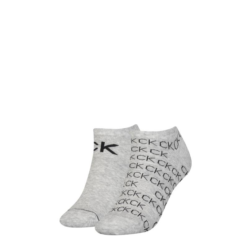 Calvin Klein Jeans Sneakersocken »CK WOMEN SNEAKER 2P ALL OVER LOGO«, (2 Paar), Flache Zehennaht von Calvin Klein Jeans