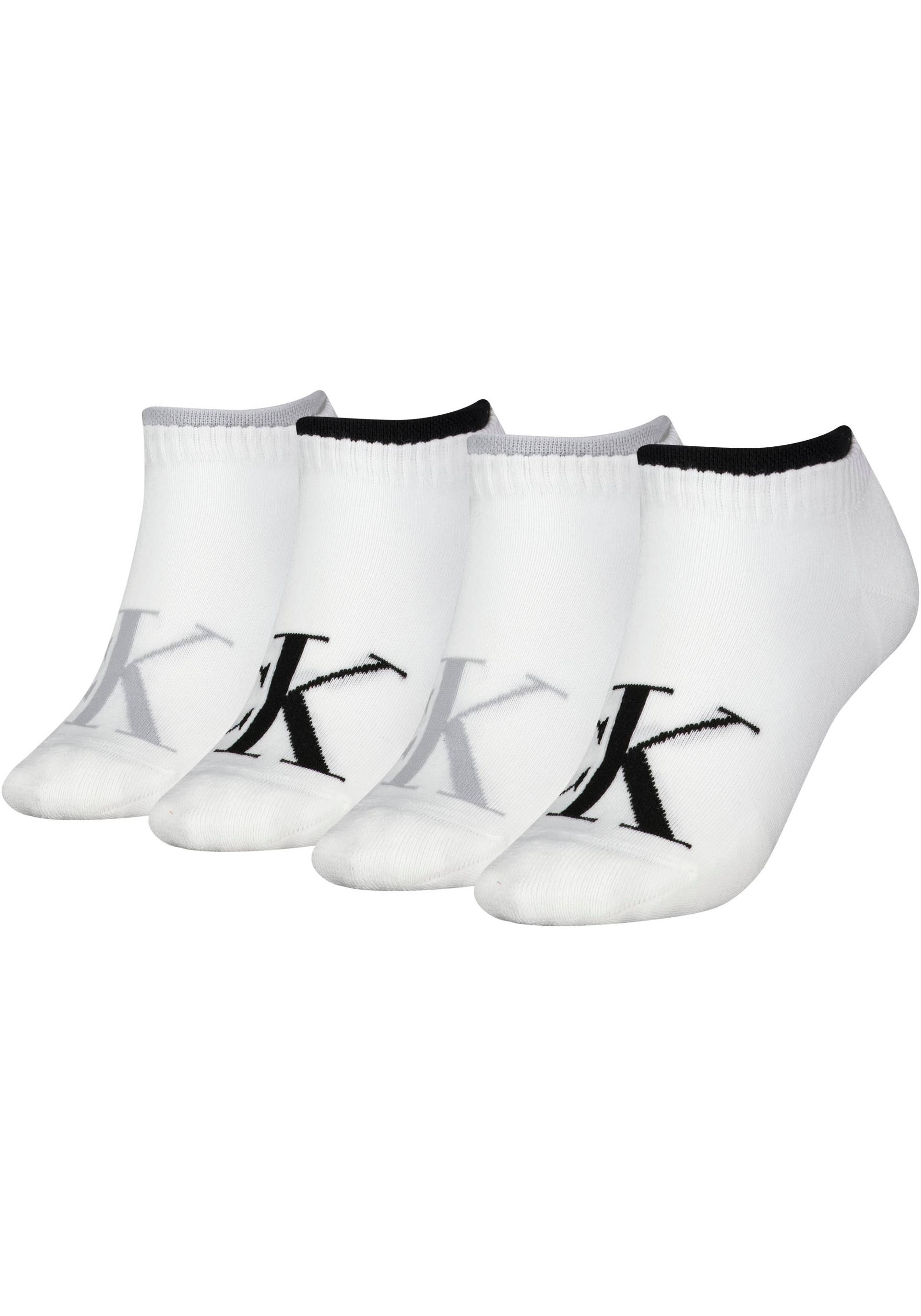 Calvin Klein Jeans Sneakersocken »CKJ WOMEN SNEAKER 4P LOGO«, (Packung, 4 Paar), Short-Socks von Calvin Klein Jeans