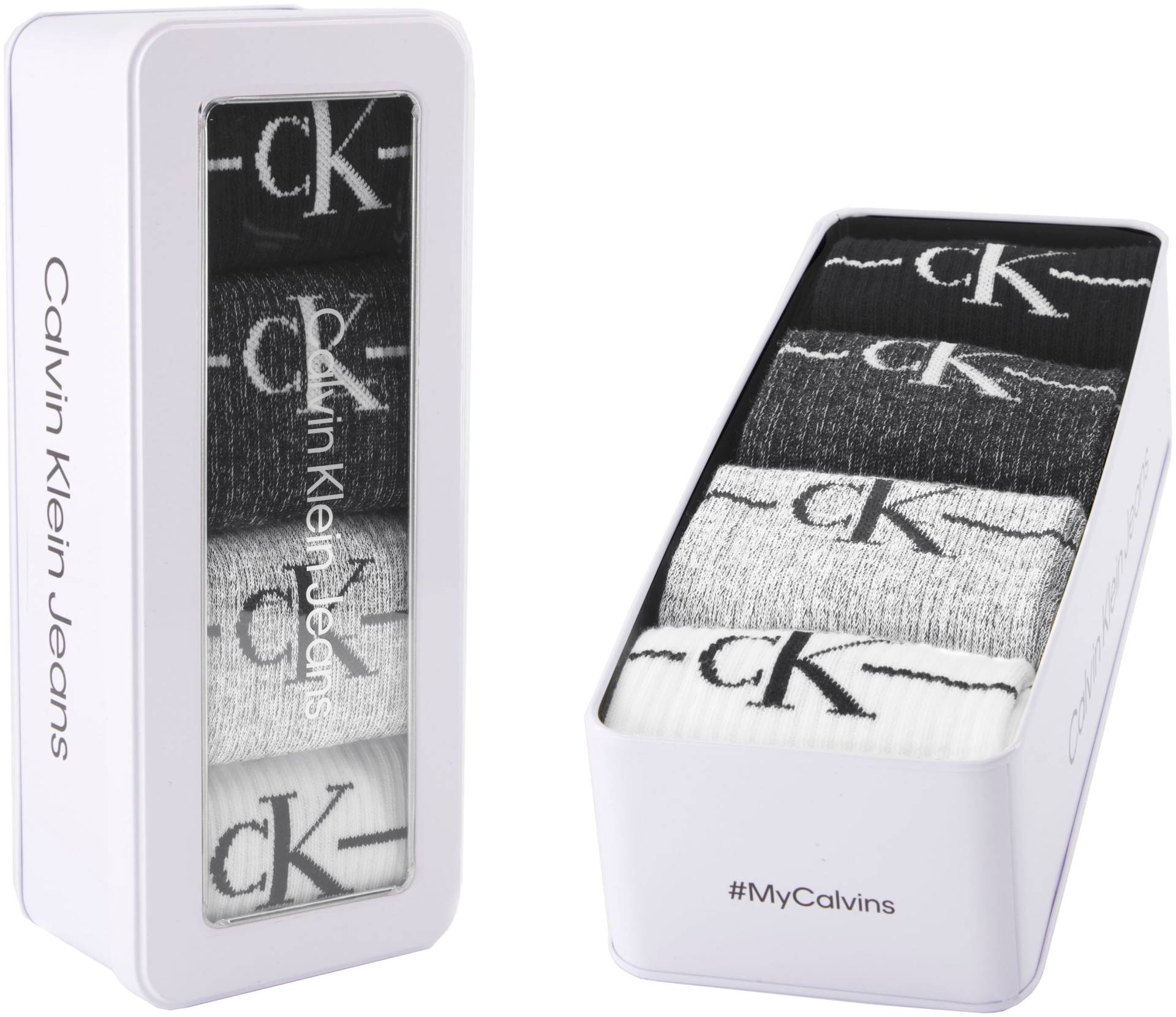Calvin Klein Jeans Socken, (4 Paar), mit Logostickerei, Geschenkbox, zum Verschenken von Calvin Klein Jeans