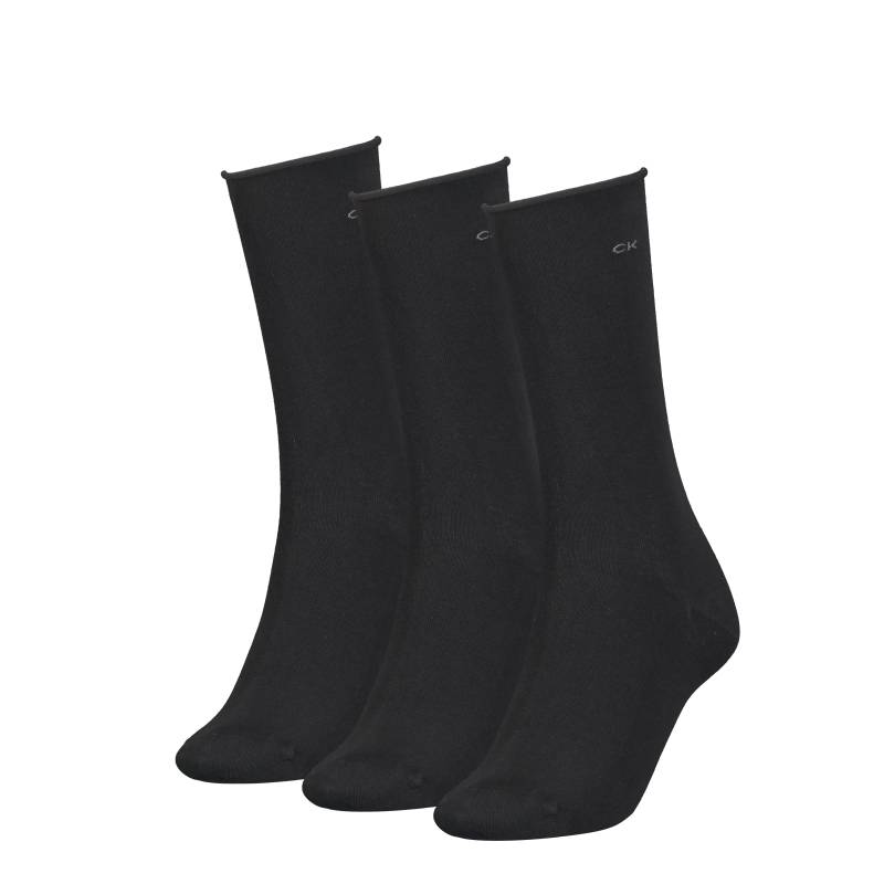Calvin Klein Jeans Socken »CK WOMEN SOCK 3P ROLL TOP«, (3 Paar), Mit kleinem Rollrand von Calvin Klein Jeans