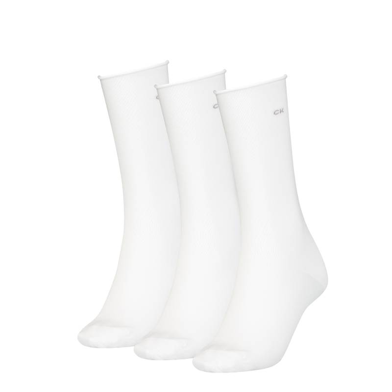 Calvin Klein Jeans Socken »CK WOMEN SOCK 3P ROLL TOP«, (3 Paar), Mit kleinem Rollrand von Calvin Klein Jeans