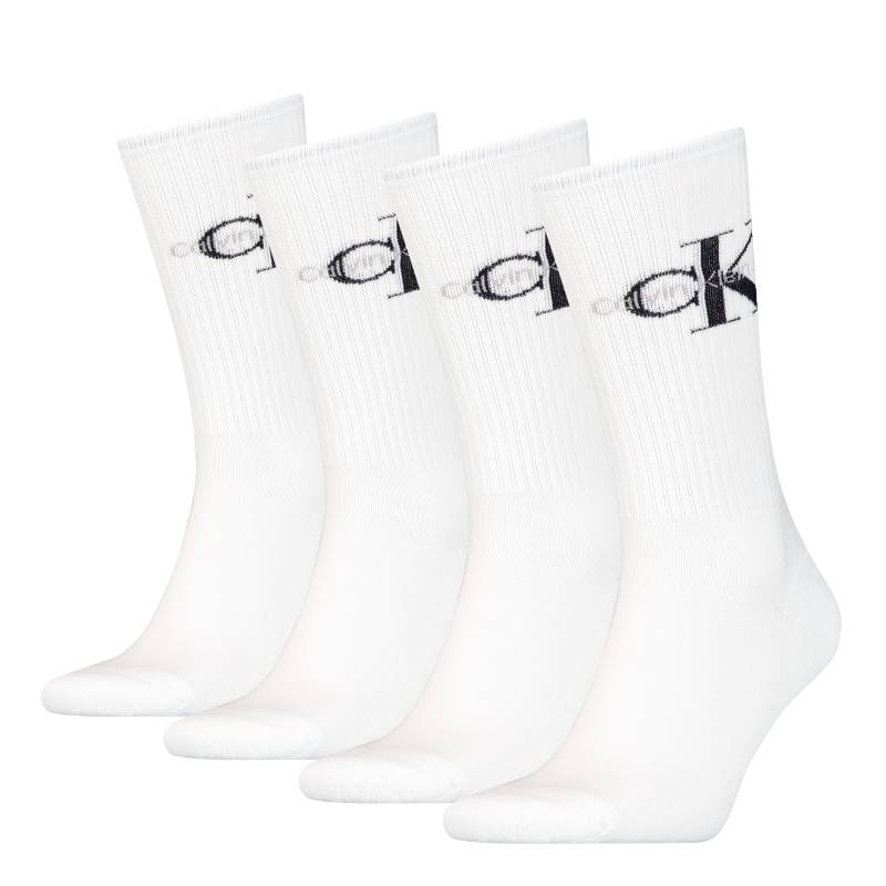 Calvin Klein Jeans Socken »CKJ MEN SOCK 4P MONOGRAM ECOM«, (4 Paar), mit Logo am Schaft von Calvin Klein Jeans