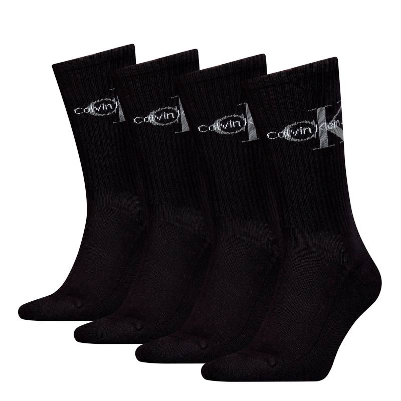 Calvin Klein Jeans Socken »CKJ MEN SOCK 4P MONOGRAM ECOM«, (4 Paar), mit Logo am Schaft von Calvin Klein Jeans