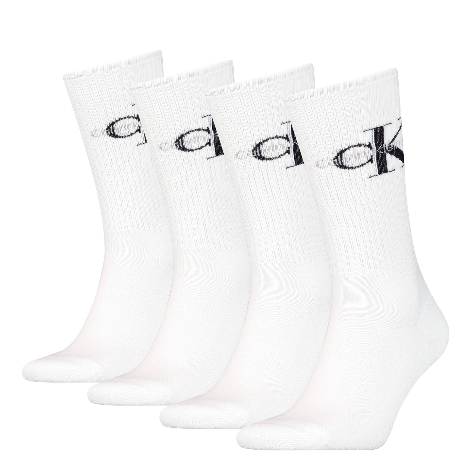 Calvin Klein Jeans Socken »CKJ MEN SOCK 4P MONOGRAM ECOM«, (4 Paar), mit Logo am Schaft von Calvin Klein Jeans