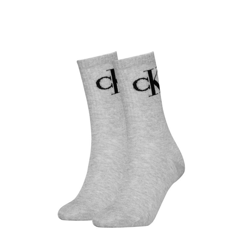 Calvin Klein Jeans Socken »CKJ WOMEN SOCK 2P MONOGRAM«, (2 Paar, 2 Paar), mit Logostickerei von Calvin Klein Jeans