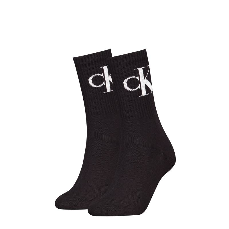 Calvin Klein Jeans Socken »CKJ WOMEN SOCK 2P MONOGRAM«, (2 Paar, 2 Paar), mit Logostickerei von Calvin Klein Jeans