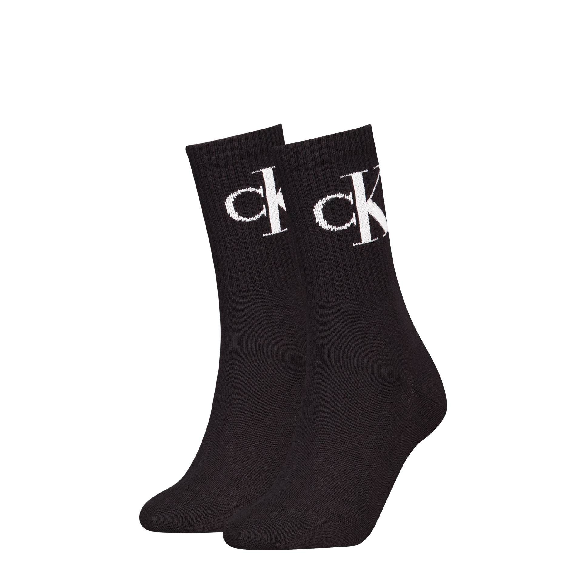 Calvin Klein Jeans Socken »CKJ WOMEN SOCK 2P MONOGRAM«, (2 Paar, 2 Paar), mit Logostickerei von Calvin Klein Jeans