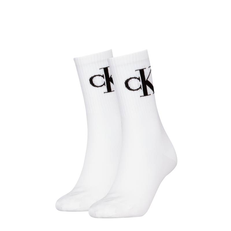 Calvin Klein Jeans Socken »CKJ WOMEN SOCK 2P MONOGRAM«, (2 Paar, 2 Paar), mit Logostickerei von Calvin Klein Jeans