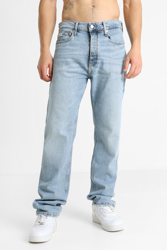 Calvin Klein Jeans Straight Fit Jeans L32 | Light Blue Denim | Herren  | 32/32 von Calvin Klein Jeans