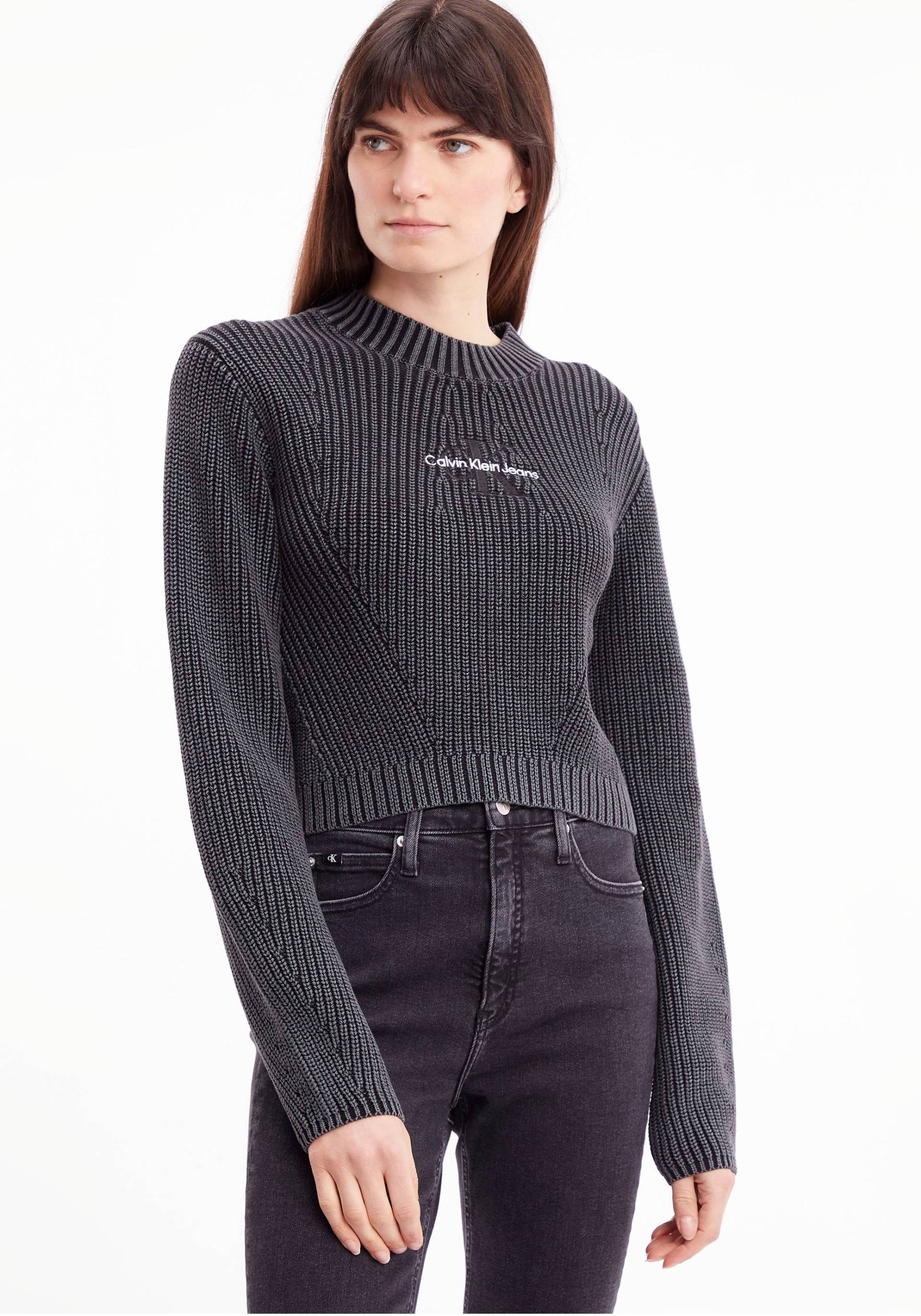 Calvin Klein Jeans Strickpullover »WASHED MONOLOGO SWEATER« von Calvin Klein Jeans