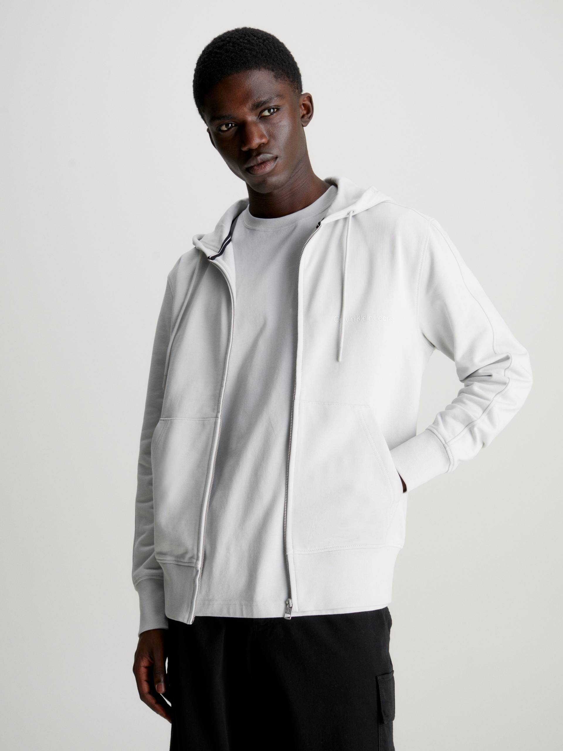 Calvin Klein Jeans Sweatjacke »INSTITUTIONAL ZIP THROUGH HOODIE«, mit Logomarkenlabel Calvin Klein Jeans Sweatjacke »INSTITUTIONAL ZIP THROUGH HOODIE«, mit Logomarkenlabel von Calvin Klein Jeans