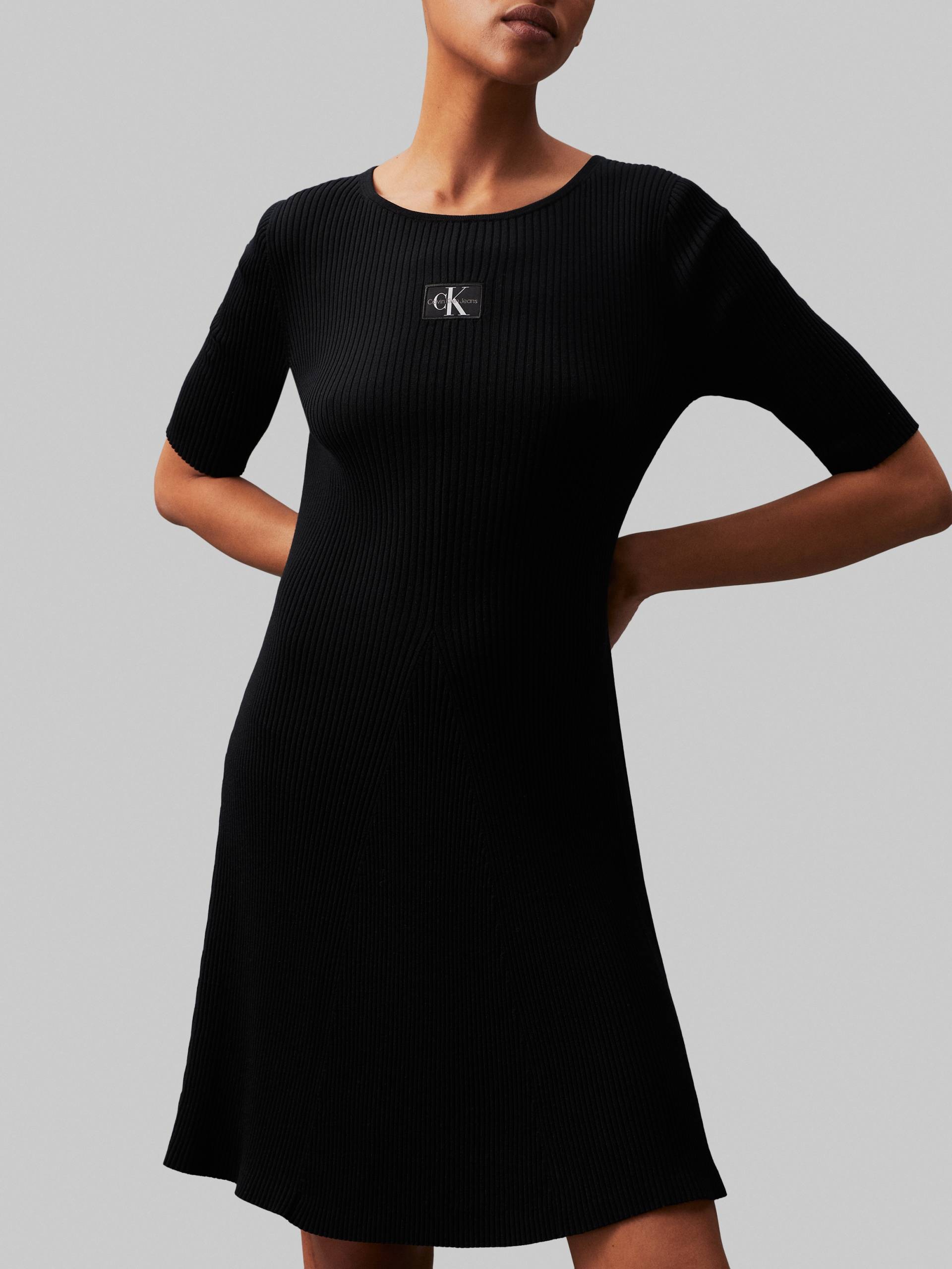 Calvin Klein Jeans Sweatkleid »WOVEN LABEL SS SWEATER DRESS«, mit Logopatch von Calvin Klein Jeans