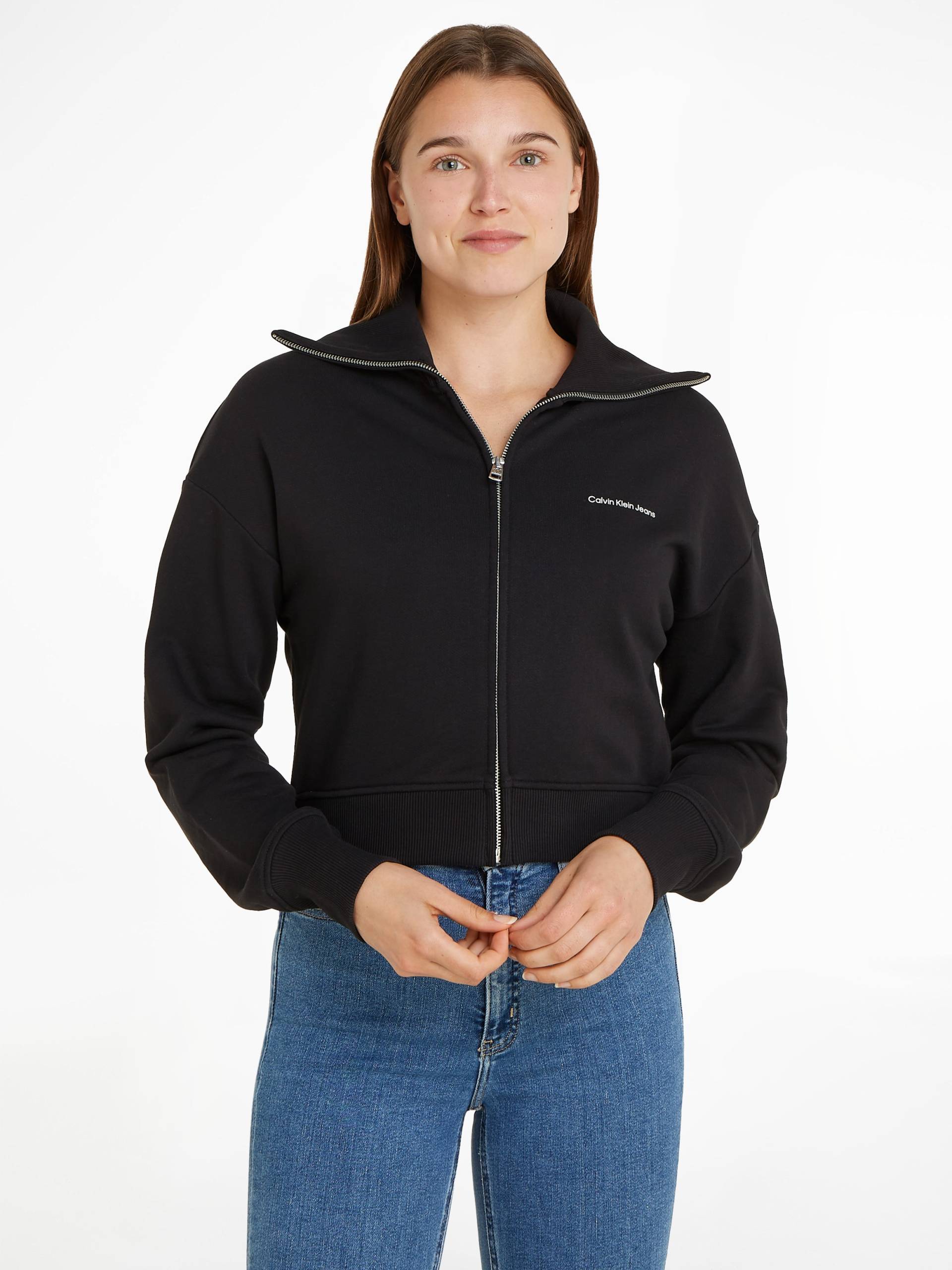Calvin Klein Jeans Sweatshirt »DIFFUSED MONOLOGO ZIP-THROUGH«, mit Logoschriftzug von Calvin Klein Jeans