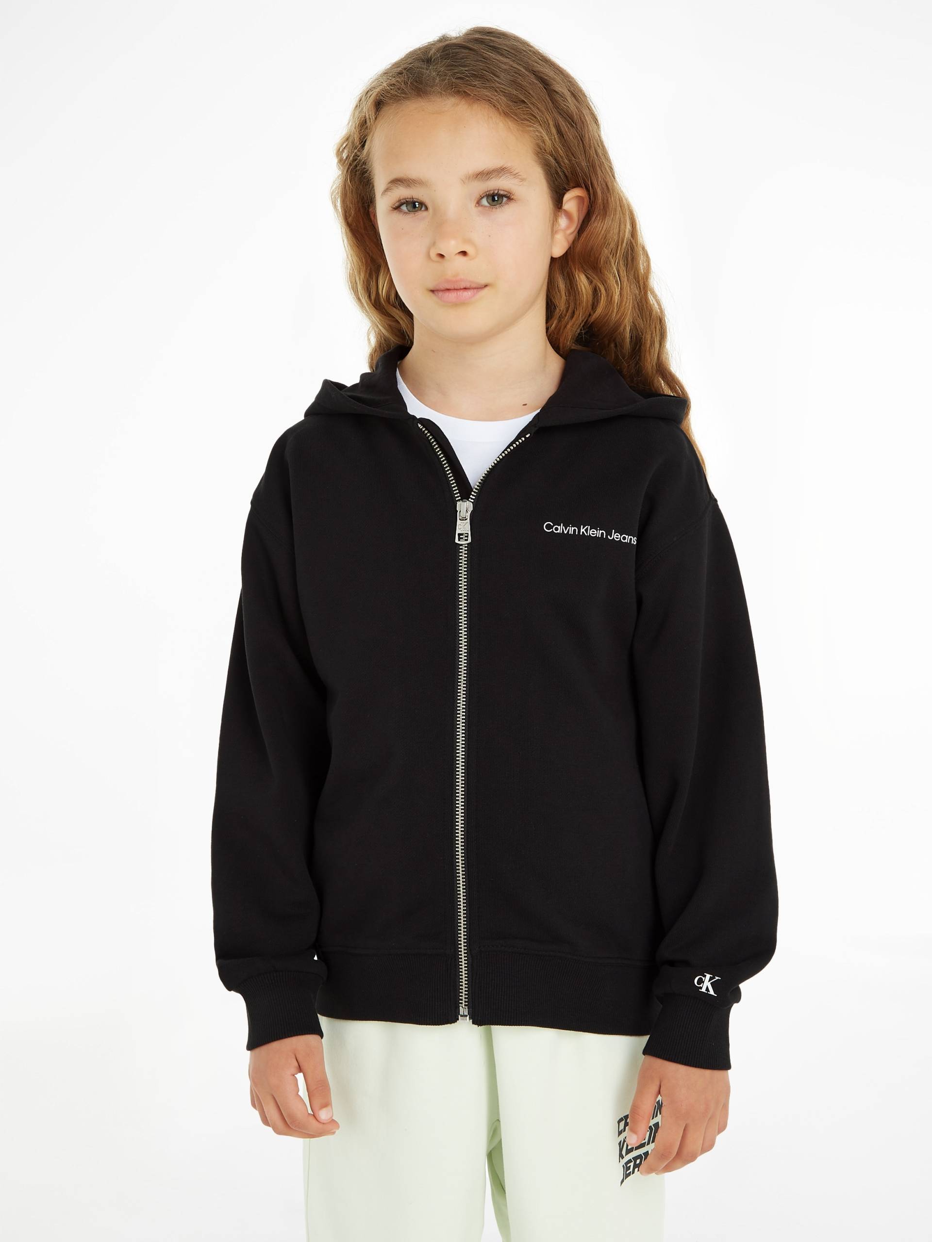 Calvin Klein Jeans Sweatshirt »INST. LOGO RELAXED ZIP-THROUGH«, für Kinder bis 16 Jahre von Calvin Klein Jeans