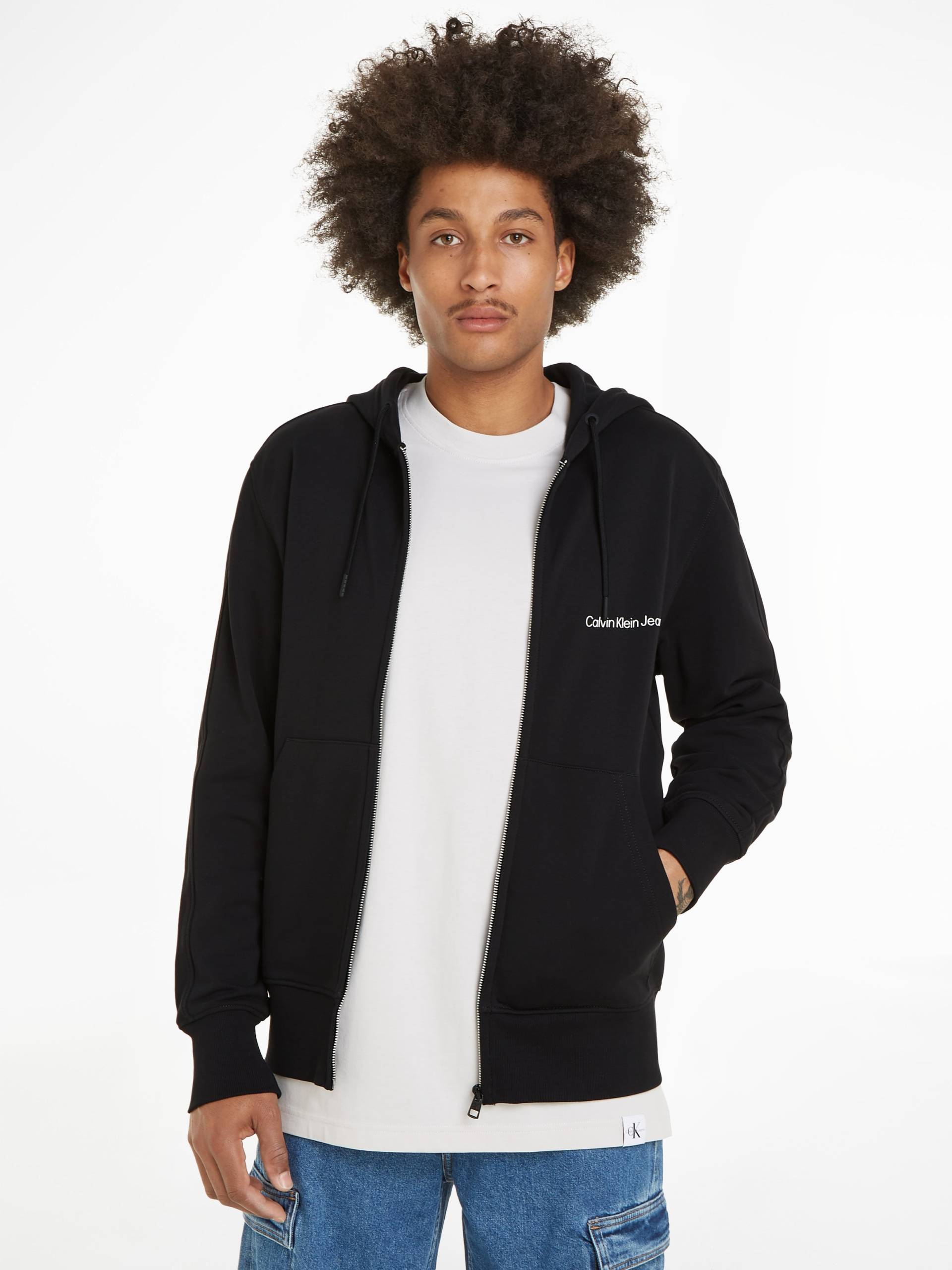 Calvin Klein Jeans Sweatshirt »INSTITUTIONAL ZIP THROUGH HOODIE« von Calvin Klein Jeans