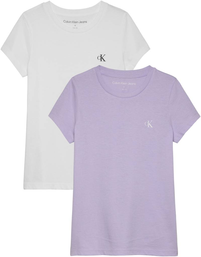 Calvin Klein Jeans T-Shirt »2-PACK SLIM MONOGRAM TOP«, (Packung, 2 tlg.), für Kinder bis 16 Jahre von Calvin Klein Jeans