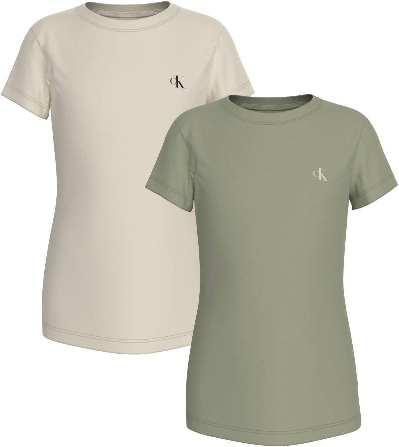 Calvin Klein Jeans T-Shirt »2-PACK SLIM MONOGRAM TOP«, (Packung, 2 tlg.), für Kinder bis 16 Jahre von Calvin Klein Jeans