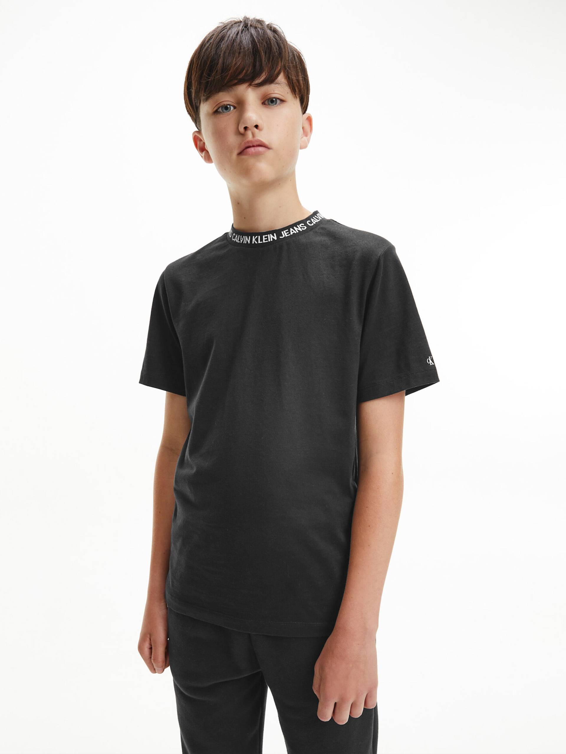 Calvin Klein Jeans T-Shirt »INTARSIA LOGO T-SHIRT«, für Kinder bis 16 Jahre, Logoschriftzug am Ausschnitt von Calvin Klein Jeans