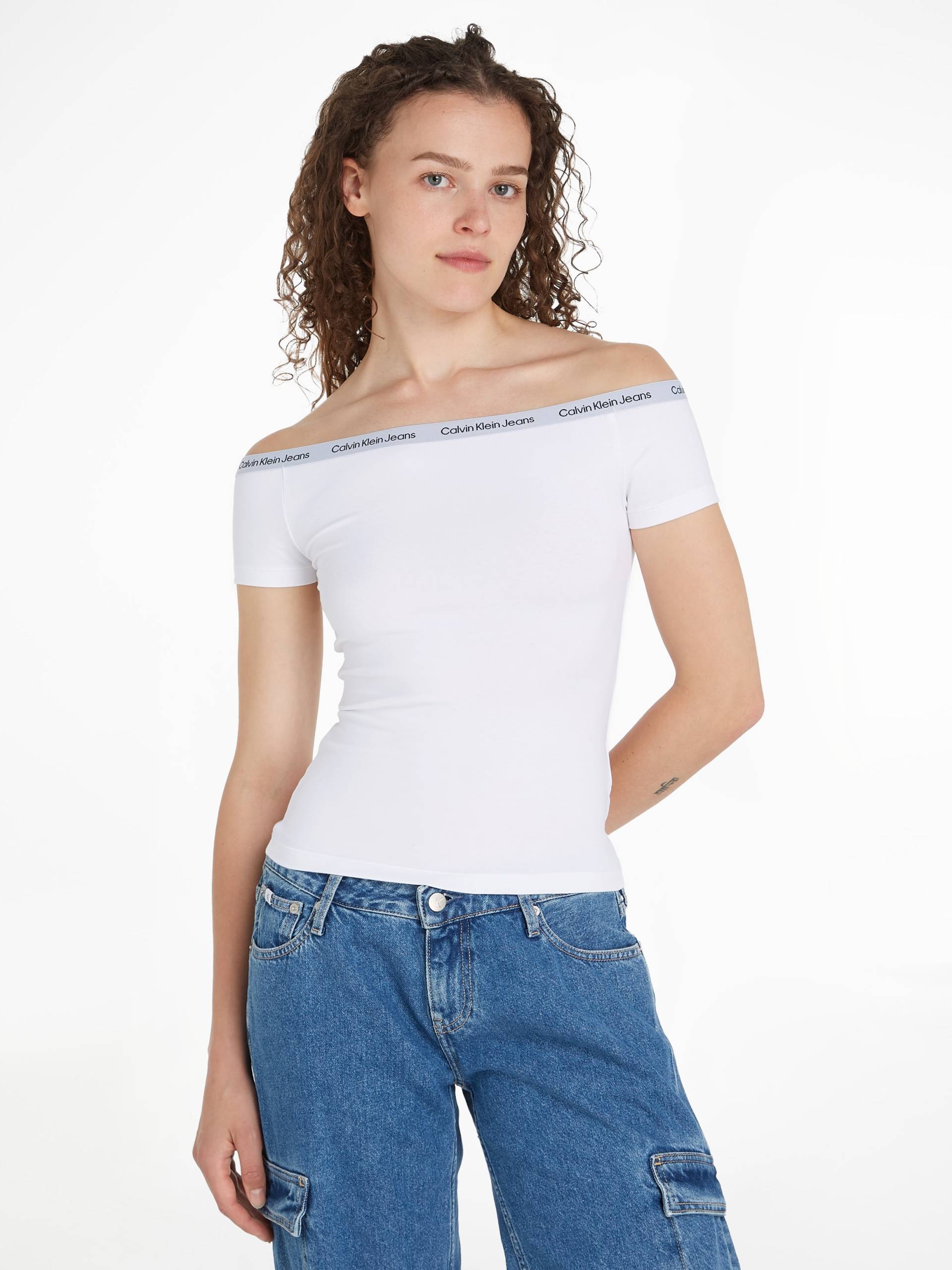 Calvin Klein Jeans T-Shirt »LOGO ELASTIC BARDOT TOP« von Calvin Klein Jeans