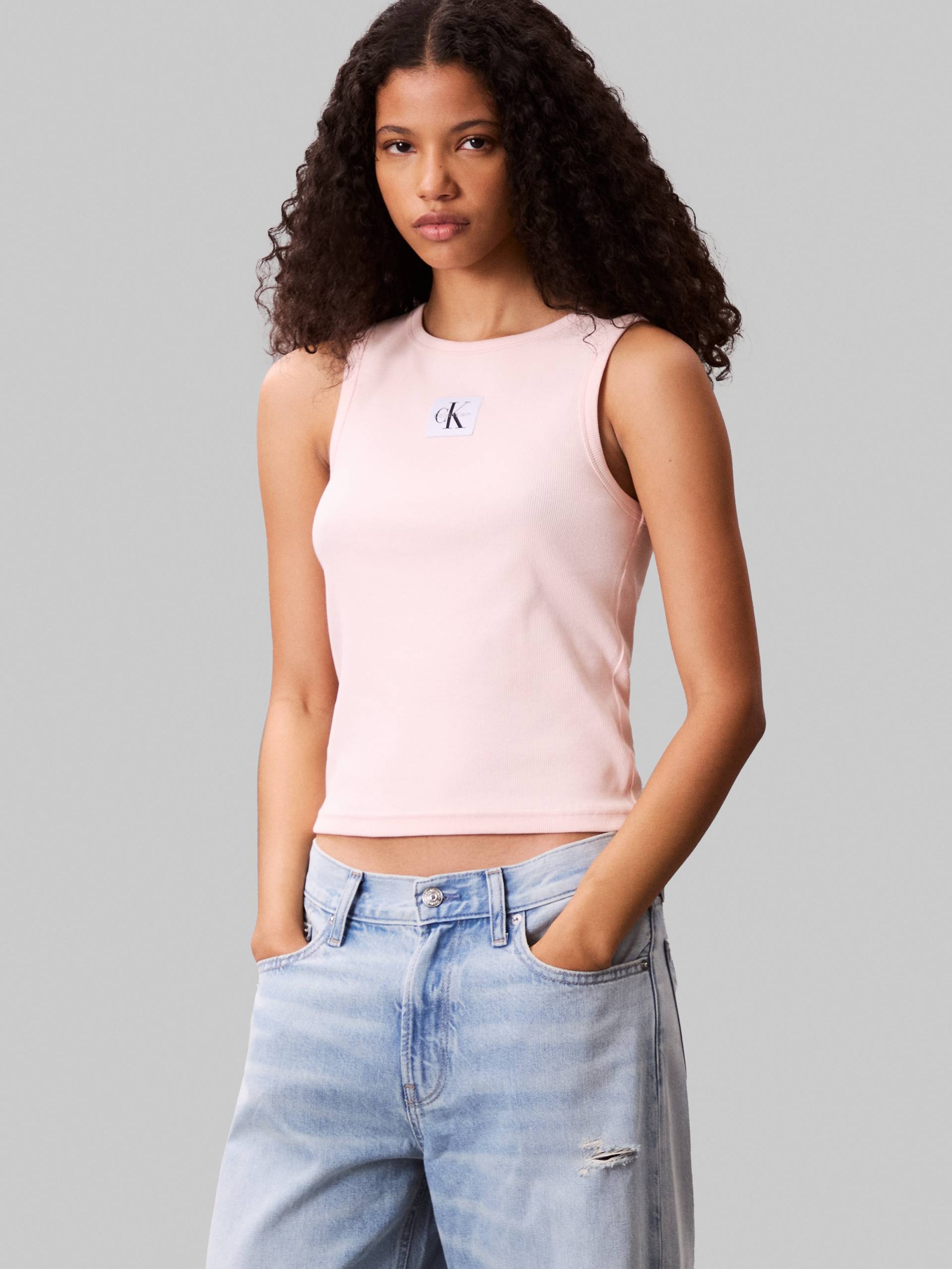 Calvin Klein Jeans Tanktop »A - WVN LBL 2X2 CTTN«, Mit Rundhalsausschnitt Calvin Klein Jeans Tanktop »A - WVN LBL 2X2 CTTN«, Mit Rundhalsausschnitt von Calvin Klein Jeans