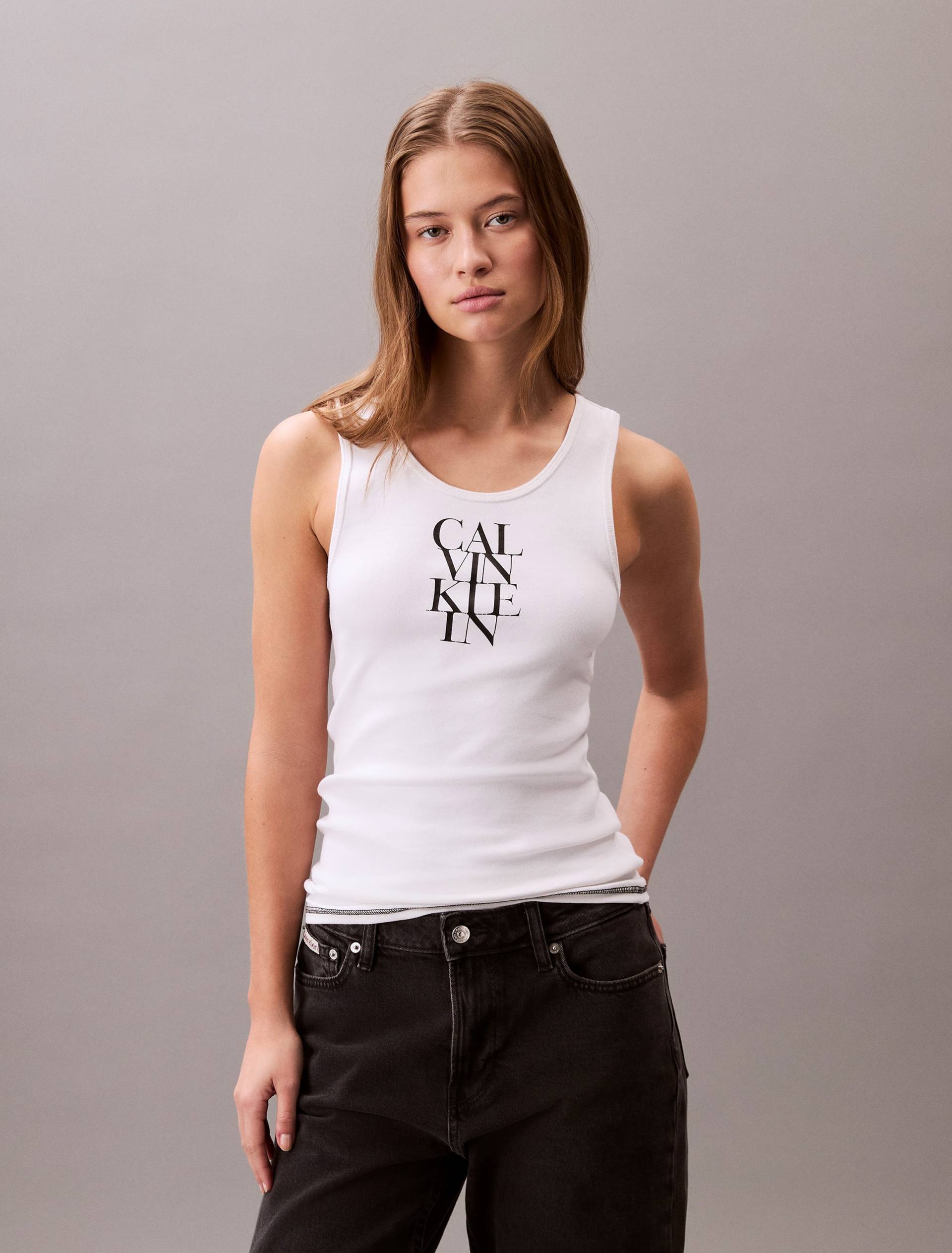 Calvin Klein Jeans Tanktop »SL COTTON RIB SOLID TANK«, Mit tiefem Rundhalsausschnitt Calvin Klein Jeans Tanktop »SL COTTON RIB SOLID TANK«, Mit tiefem Rundhalsausschnitt von Calvin Klein Jeans