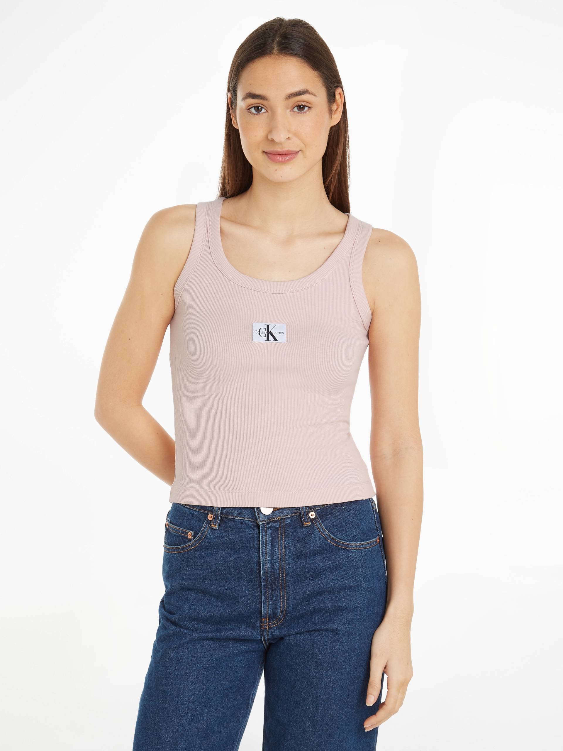 Calvin Klein Jeans Tanktop »WOVEN LABEL RIB TANK TOP« von Calvin Klein Jeans